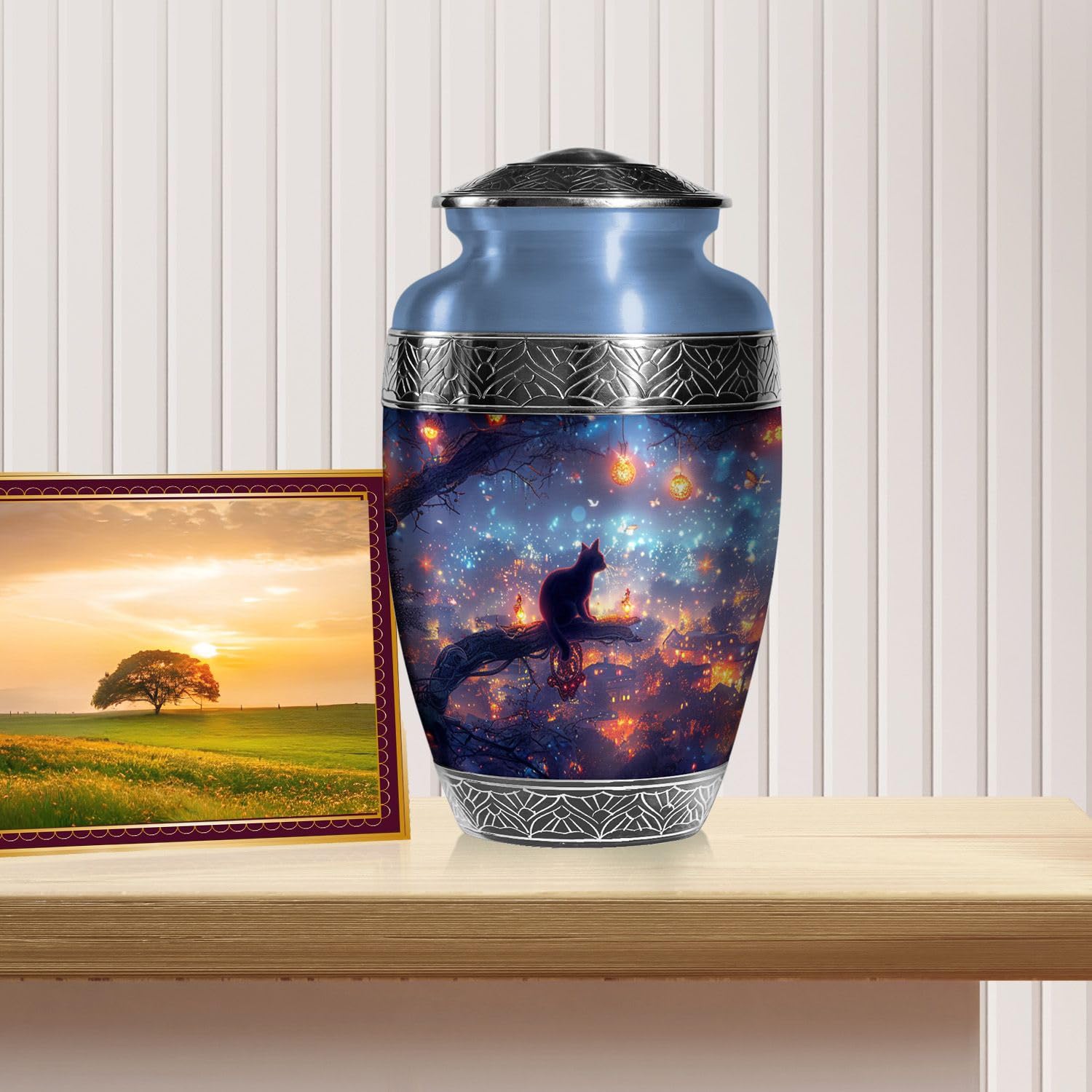 JAGSHASHI Cat Urn-Large Urn- Cremation Urns for Men - Urns for Human Ashes Adult Female - Urns for Ashes Adult Female Mother - Burial Urns for Ashes - Ashes Holder 4