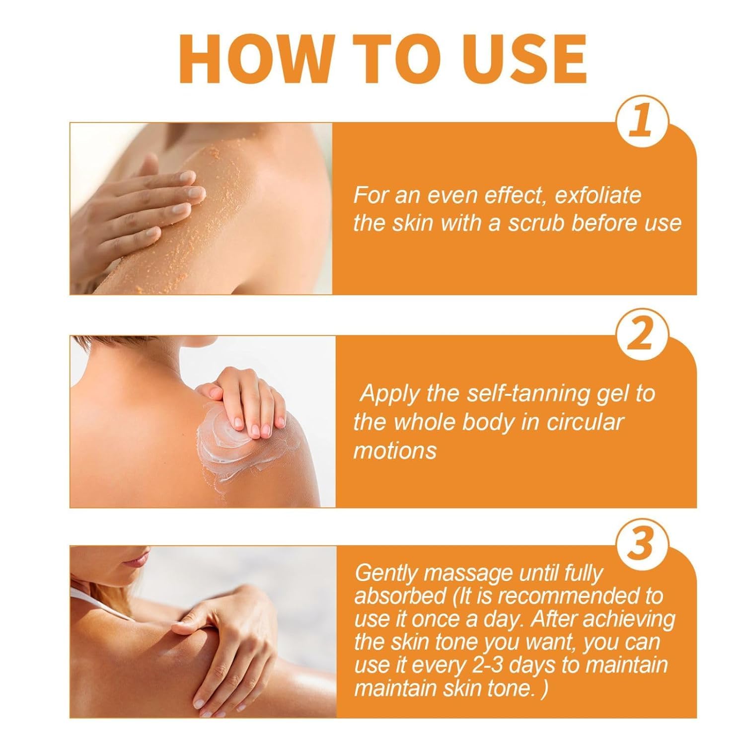 MOYATAVX Luxury Intensive Tanning Gel - Natural Tanning Accelerator Cream Gel - Brown Tanning Gel - for Sunbeds & Outdoor Sun 6