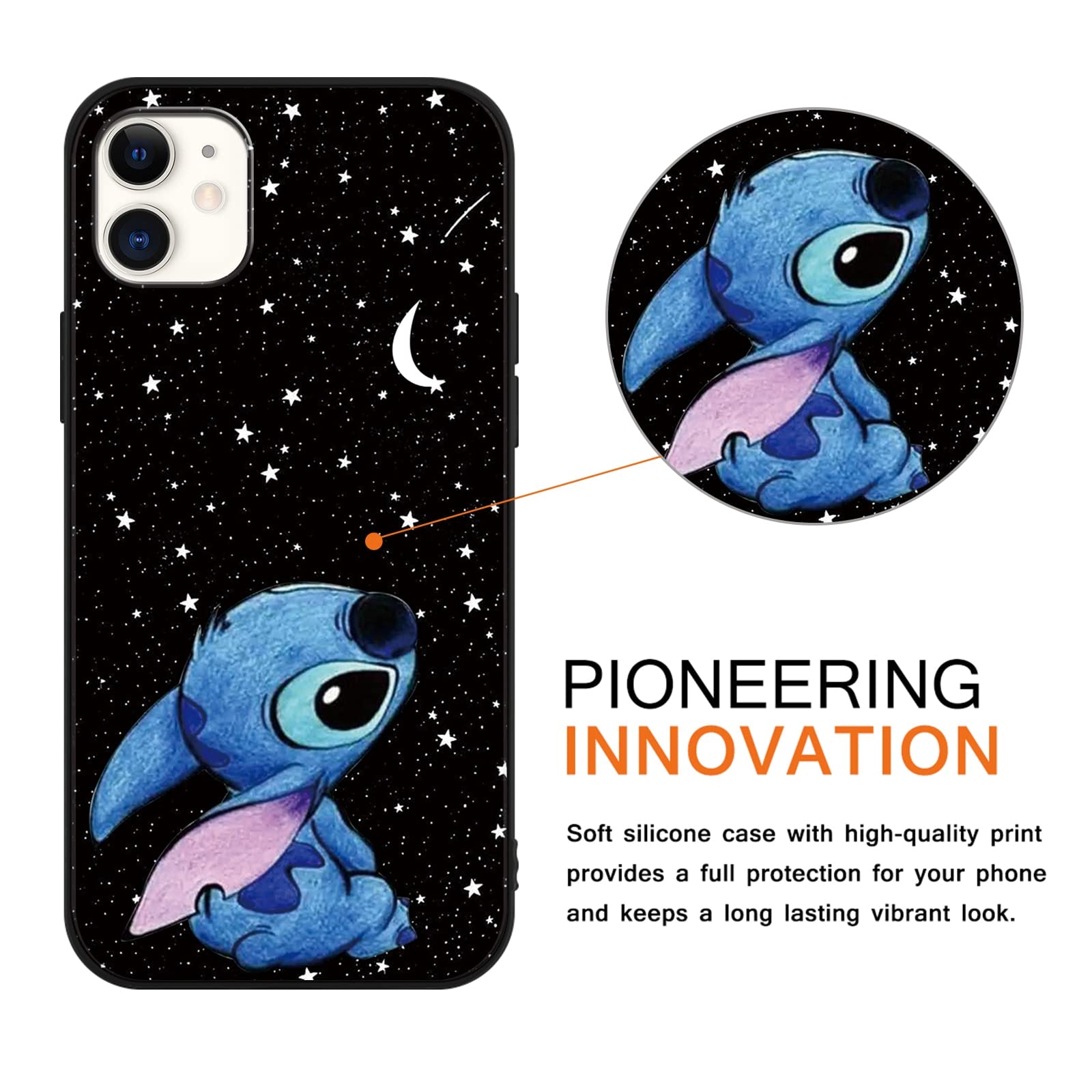 [2 Pack] Case Designed for Apple iPhone 12/iPhone 12 Pro Case, Cute Cartoon Aesthetic Print Phone Cases Girly for Girls Boys Kids Women Stylish Soft TPU Protective Cover for iPhone 12 Pro 6.1" 4