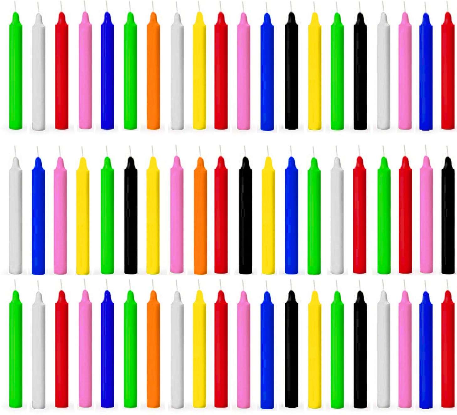 Pack of 60 Stick Candles for Home Decoration, Birthday, Diwali, Party Candle (Multicolor, Pack of 60)_166 1