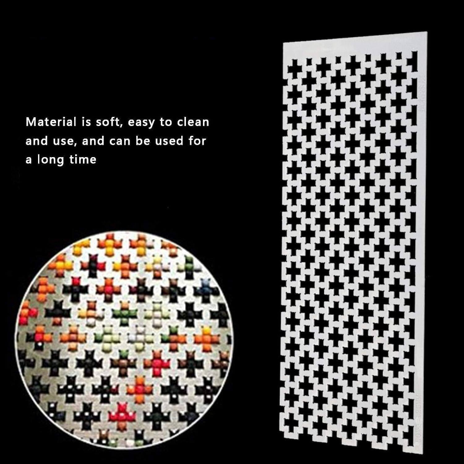 Stainless Steel Ruler 5D Square Diamond Drawing Ruler Rhinestones Dotting Point Tool Cross‑Stitch Embroidery Art Supplies Decor 4
