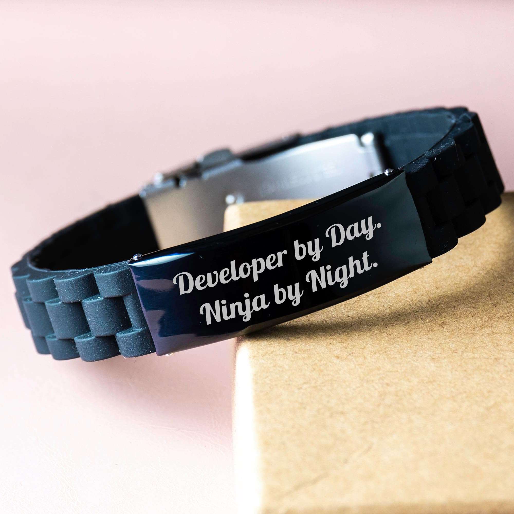 Developer By Day Ninja By Night Glide lock Clasp Birthday Unique Gift for Men Women Friends Coworkers Family 4