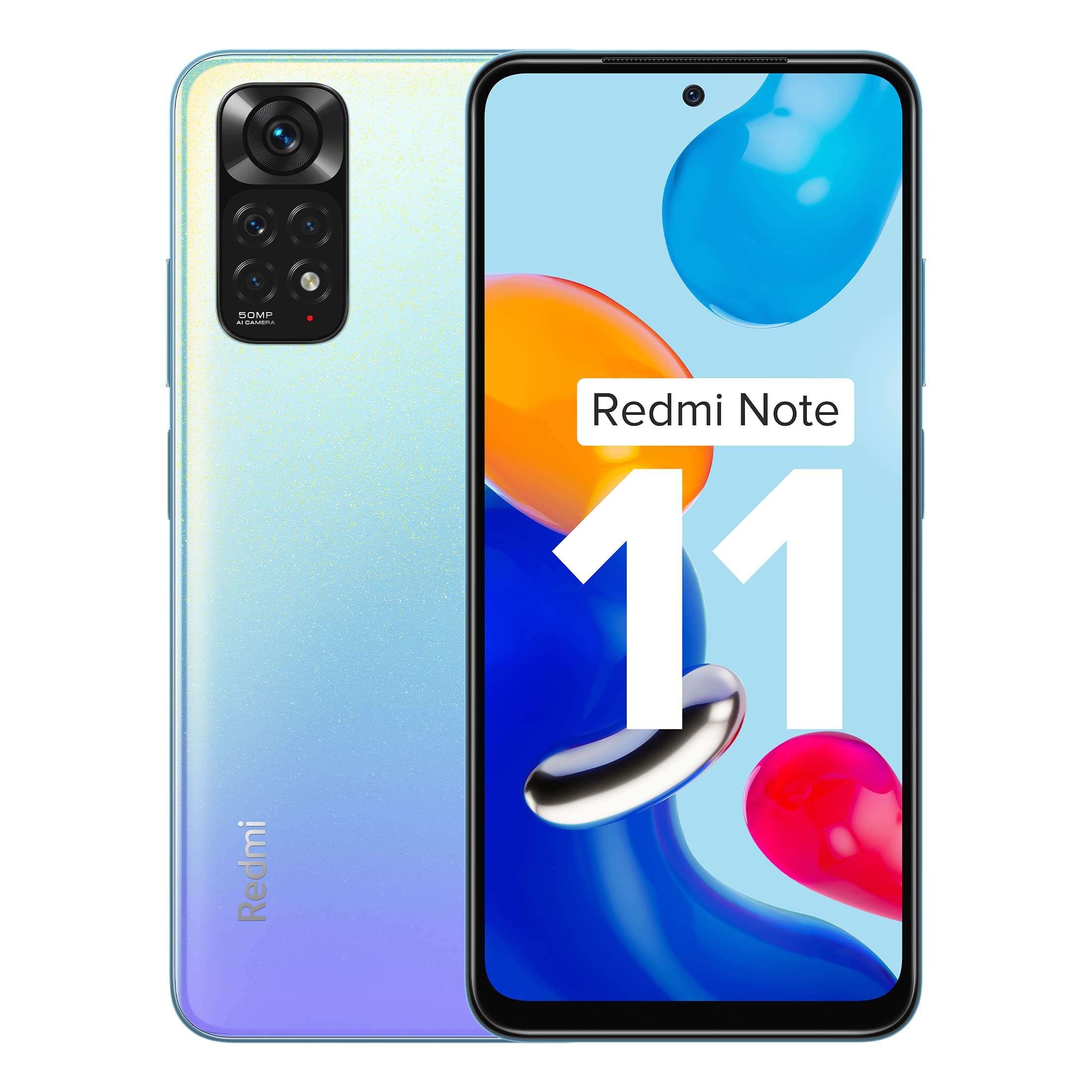 Redmi Note 11 (Starburst White, 6GB RAM, 64GB Storage)|90Hz FHD+ AMOLED Display | Qualcomm® Snapdragon™ 680-6nm | 33W Charger Included 1