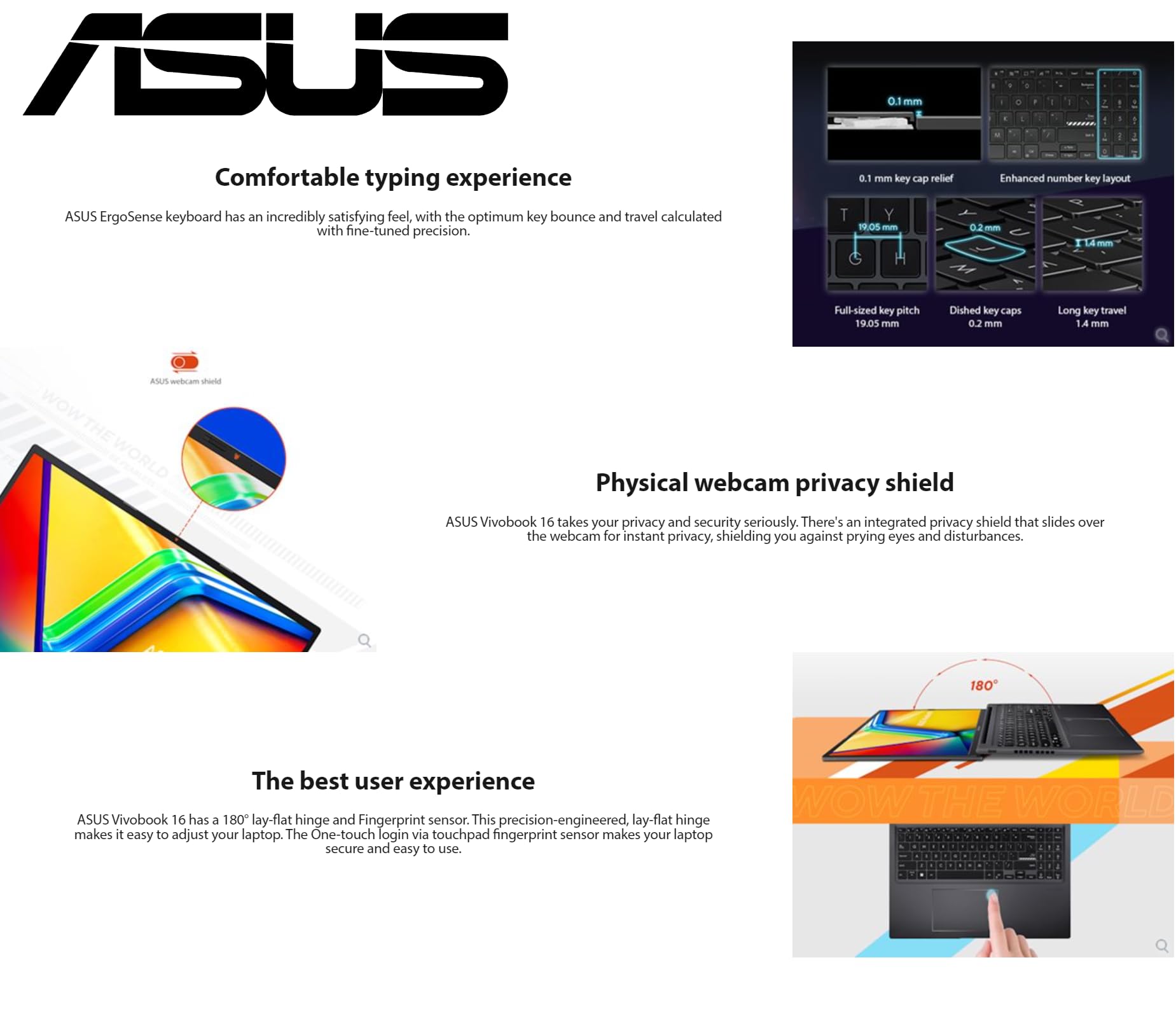 ASUS VivoBook 16, WUXGA (1920 x 1200) Display, AI 2024 Laptop, AMD Ryzen 7 Pro 7730U, Wi-Fi 6E, 720p Webcam, Backlit KB, Fingerprint, Webcam, Alexa, Win11 Pro, w/HDMI (40GB RAM | 2TB SSD HDMI) 4