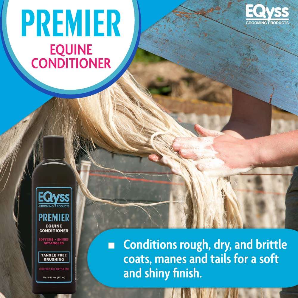 EQyss Premier Equine Conditioner - Moisturize Skin, Detangle Horse's Mane, Tail, & Coat, Add Shine, Tangle-Free Brushing, Minimize Flyaways (16 oz) 2