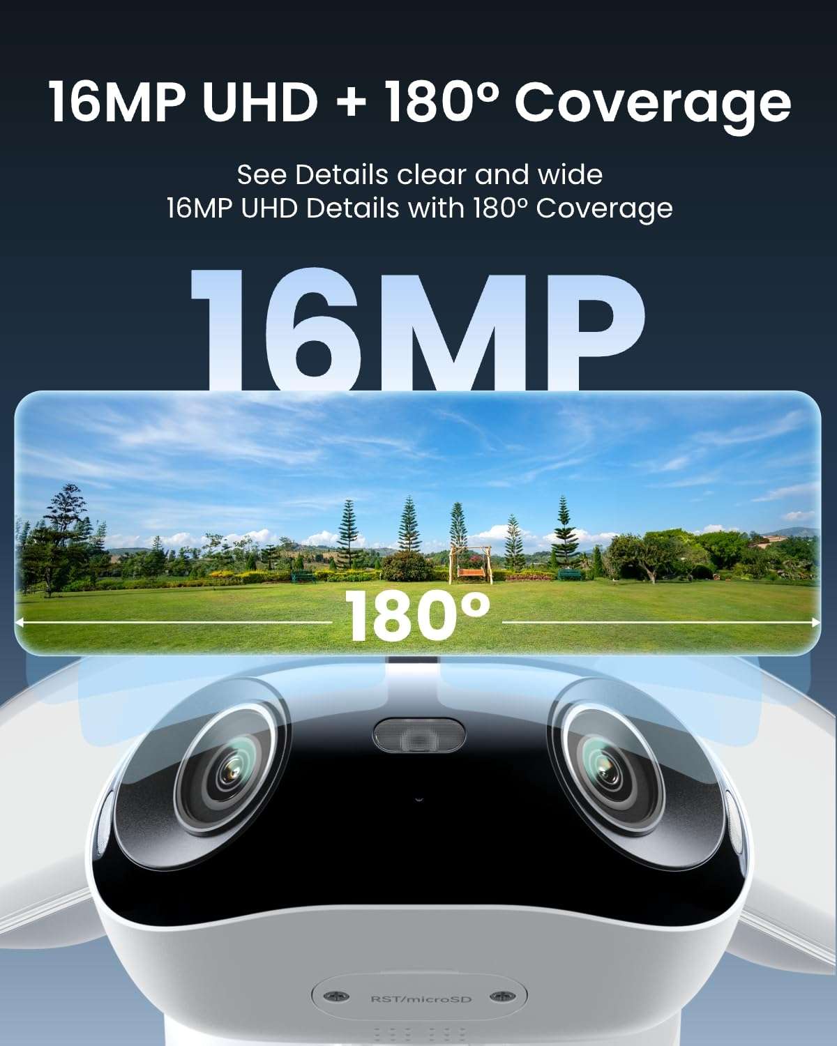 REOLINK16MP Dual Lens PoE Security Camera with 180° View Bundle with 8CH Network Video Recorder for Home Security Camera System, 2X Elite Pro Floodlight PoE with RLN8-410 (2TB HDD) 4