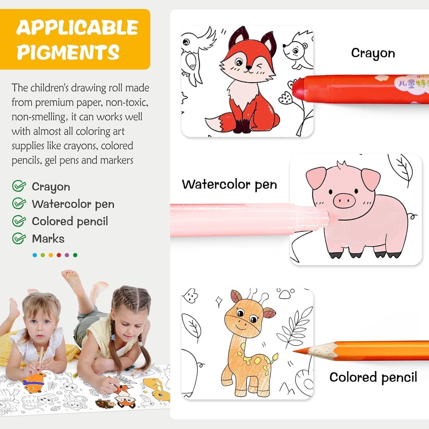 Gopinathecom Drawing Roll for Kids DIY Coloring Paper Roll with Sticker Back Large Ocean Themed Scroll Poster Compatible with Crayons Pencils Markers Art Craft Gift for Children Birthday School Use 6