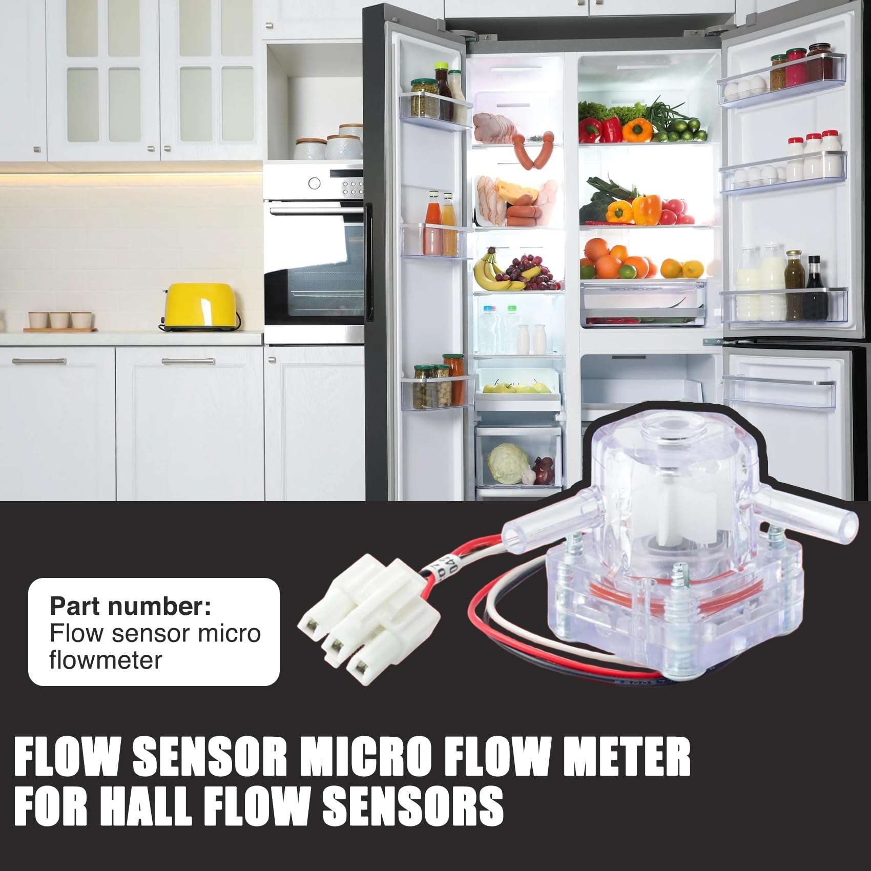 SMWF-0420A Hall Flow Sensor Miniature Flowmeter for Ice Makers Water Purifiers, Refrigerators, Coffee Machines, Water dispensers Etc 3