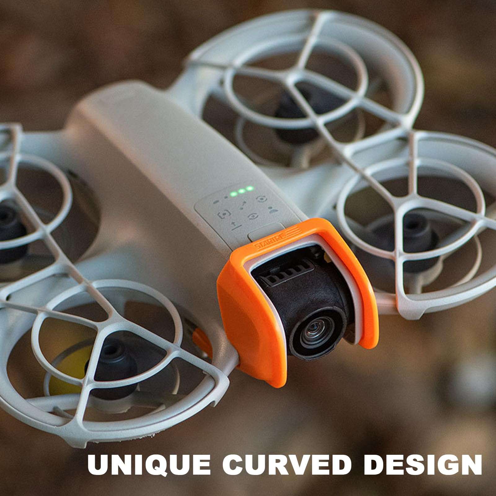 Drone Lens Bumper Guard for DJI Neo, Snap On Gimbal Bumper Guard, ABS Camera Lens Protector Guard Bar for DJI Neo Accessories (Orange) 3