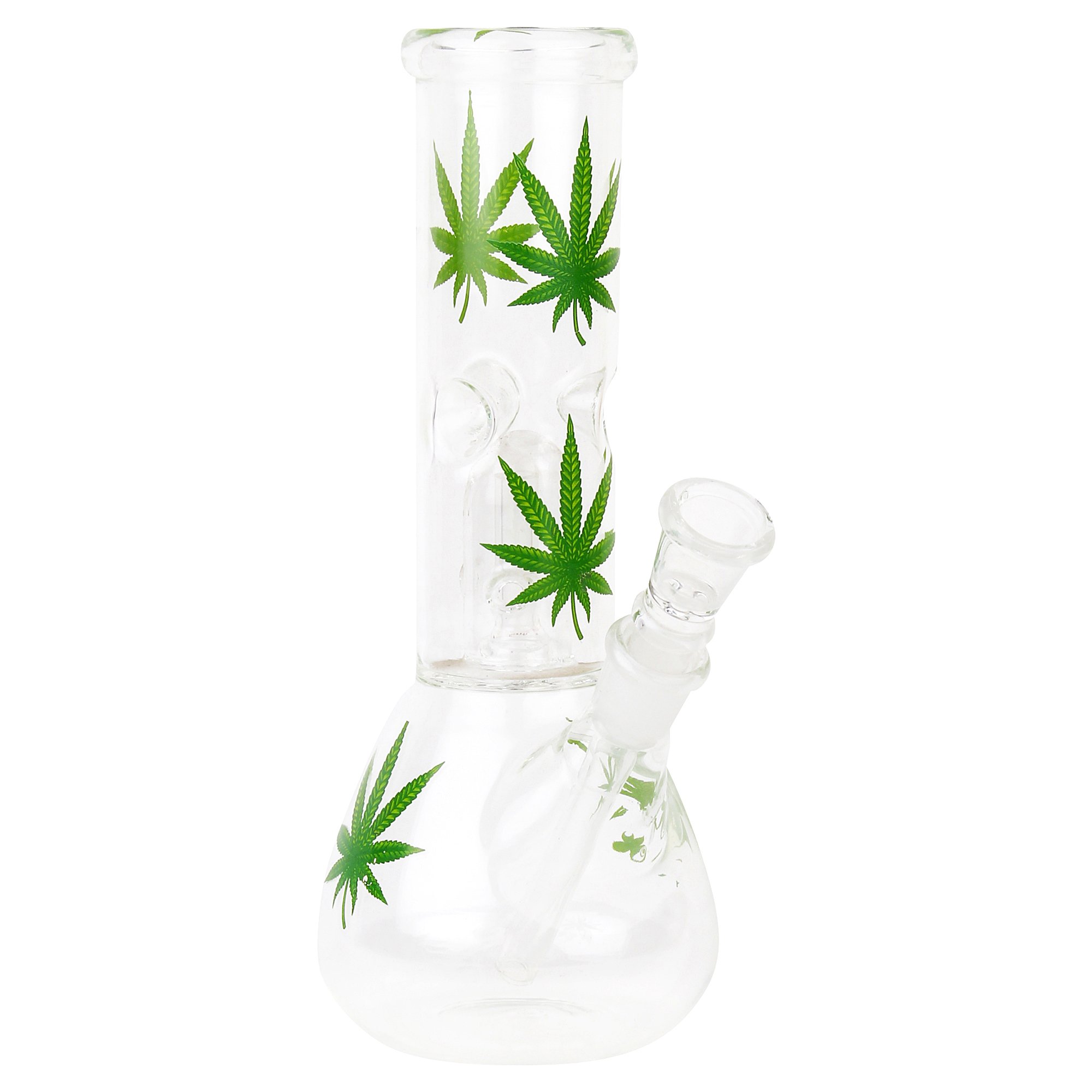 Newzenx® Glass Percolator Ice Bong 8.2 Inch Multi Leaf Design Bong (for Multi Purpose All-in-One Bong) Included Gift Box & Full Accessories 4