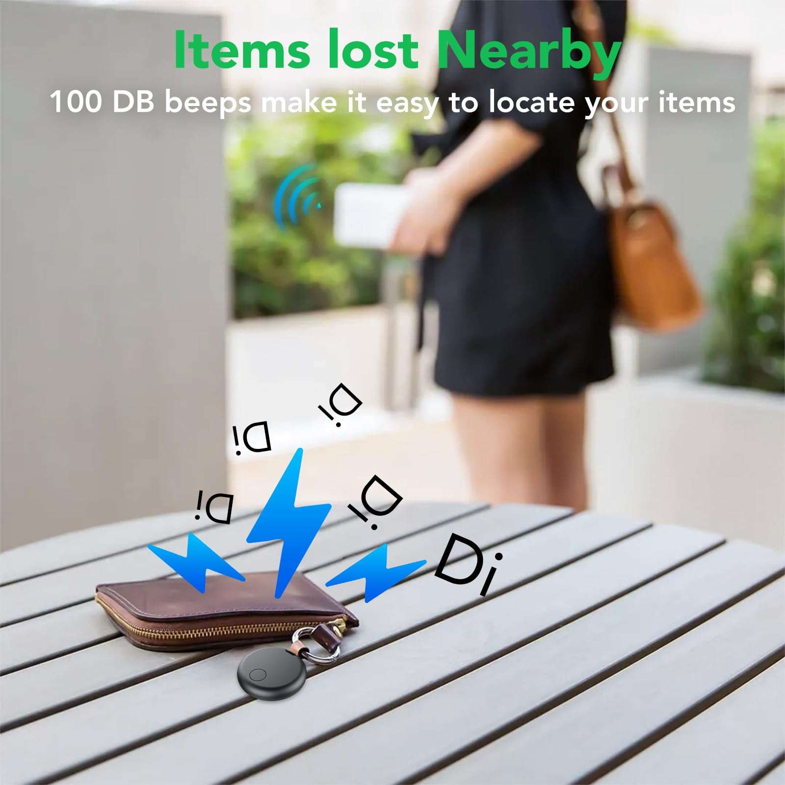 Tracker Air Tag-4 Pack: Smart Bluetooth Tracker, Item Finder Works with Apple Find My (iOS Only) App, Trakcer Tag Locator for Keys, Luggage, Satchel, Backpack etc. (Not for Android Devices) 5