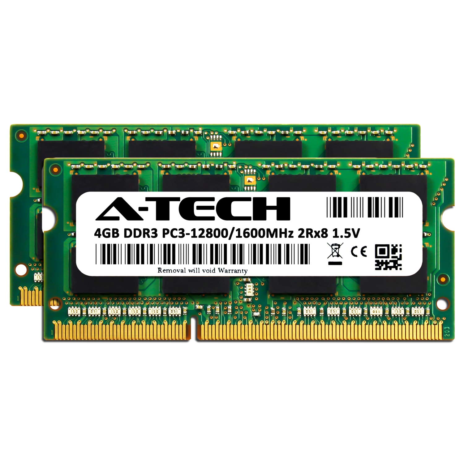 A-Tech 8GB (2 x 4GB) RAM for Intel DC3217IYE NUC Kit | DDR3 1600MHz PC3-12800 1.5V SODIMM Memory Upgrade Kit 2
