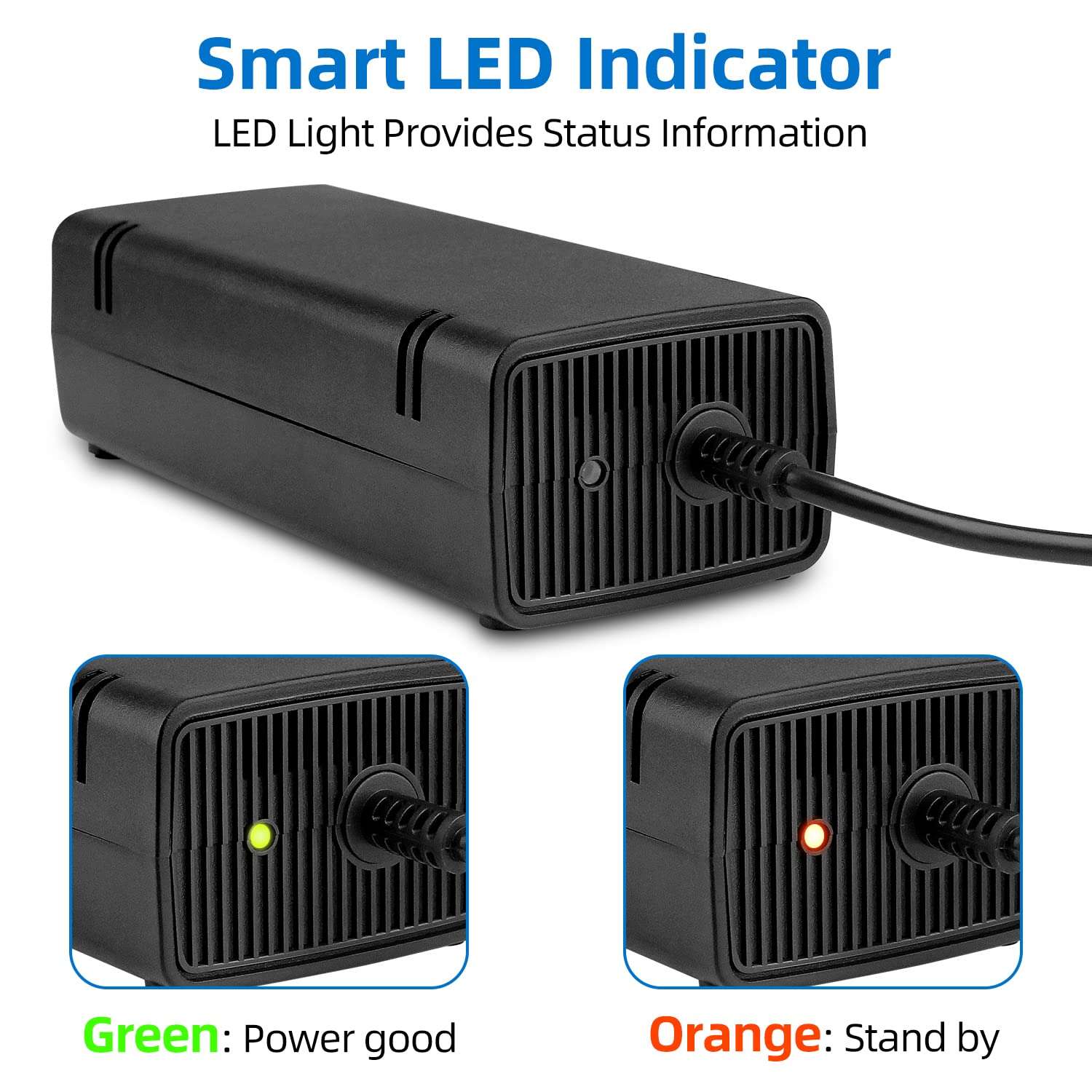 OSTENT UK AC Adapter Charger Power Supply Cable Cord for Microsoft Xbox 360 E Console 5
