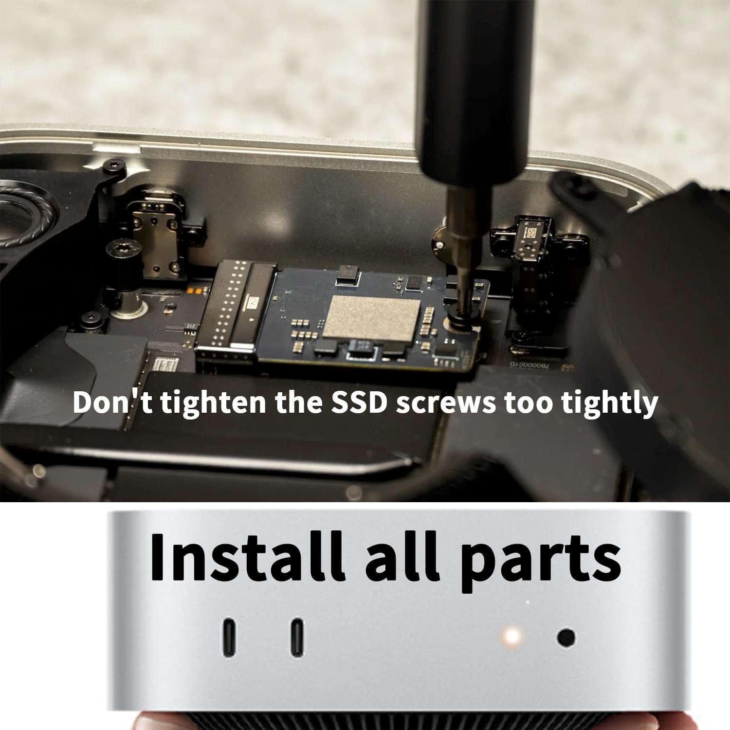 wusheation Mac mini M4 1TB SSD Upgrade – Internal NVMe Hard Drive Replacement Kit for Mac mini M4, DIY Storage Expansion Solution (1, TB) 6