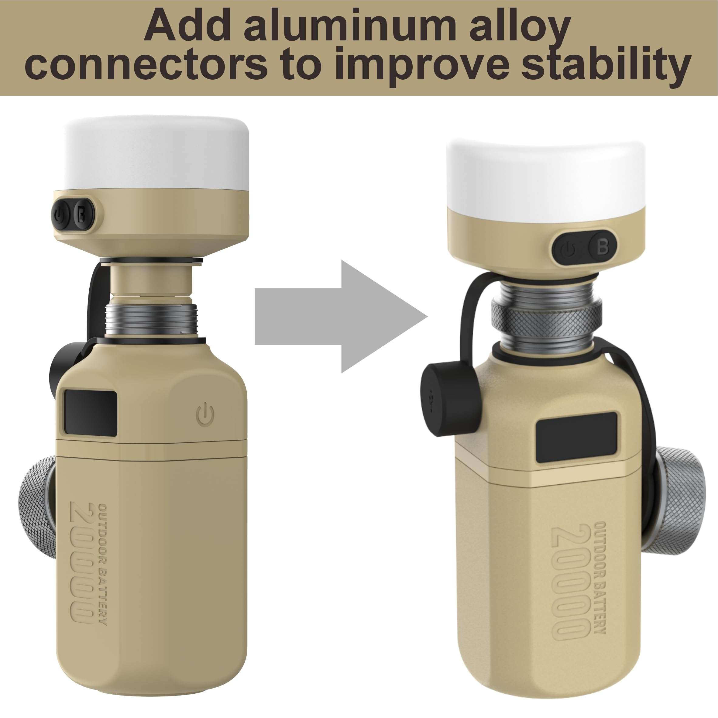 aswayke 20,000mAh Rugged Power Bank & 2-Pack LED Camping Lantern Bundle - Fast Charge USB-C PD, IP68 Waterproof, Includes 2X Lanterns for ELECOM NESTOUT, Camping Hiking Survival 5