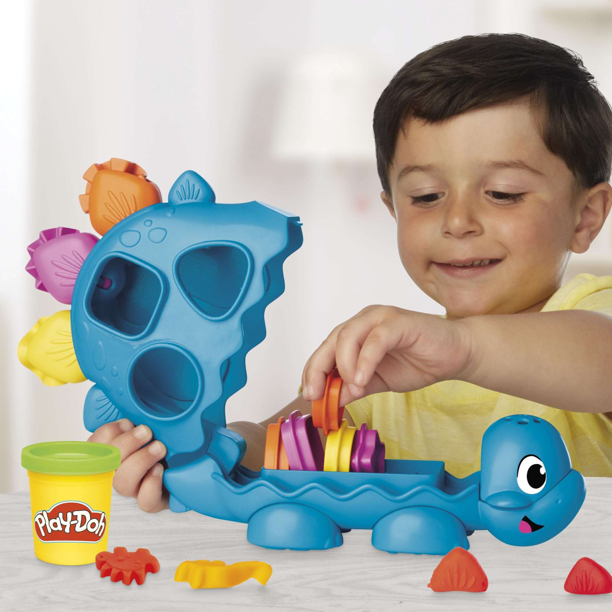 Play-Doh Shapes & Colors Dino Starter Set, Tactile Sensory Play Dinosaur Toys for Kids 2+, 11 Accessories 5