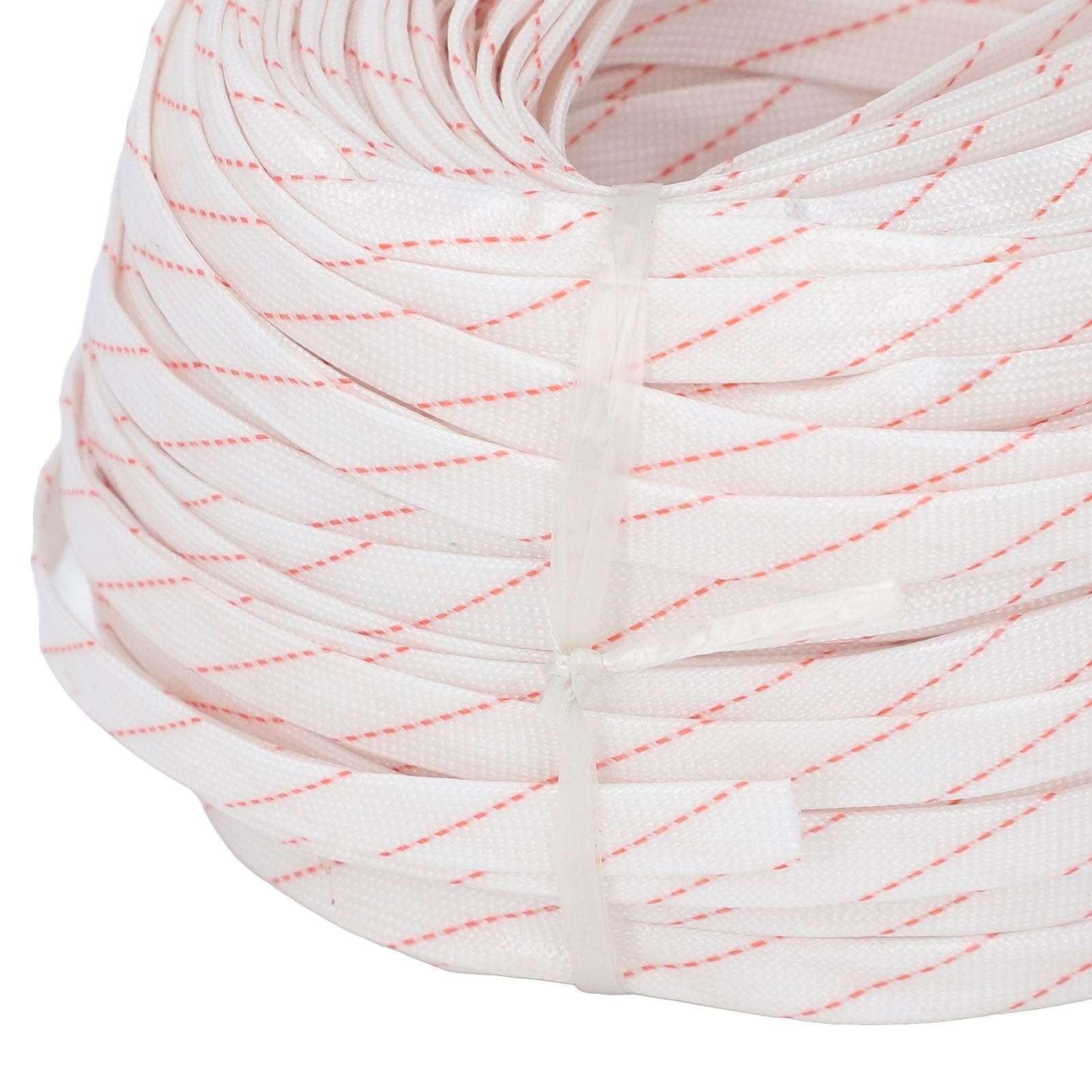 High Temperature Braid Sleeve 6mm Inner Diameter Flexible Insulated Cable Sleeve 100m Length Coated with PVC Resin Ideal for Electric Heaters Electron Beam Cables 5