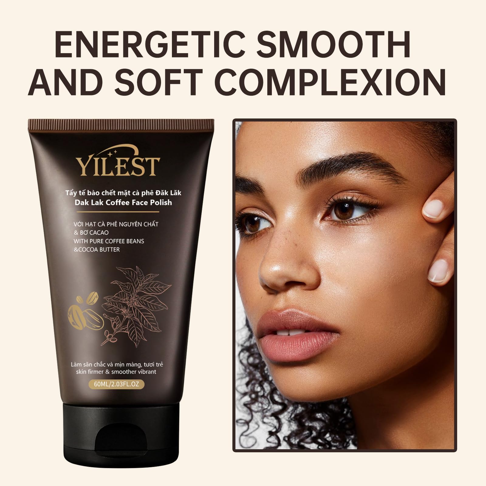 Coffee Body Scrub 4.05 oz - Moisturizing and Exfoliating Body, Face, Hand, Foot Scrub - Fights Stretch Marks, Fine Lines, Wrinkles - Great Gifts for Women & Men (1PC, Coffee Face Scrub) 4