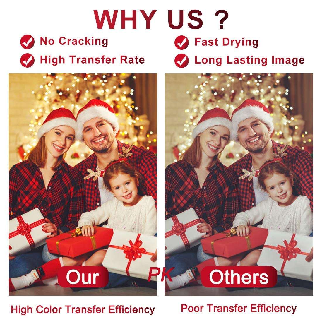 Sublimation Paper 100 Sheets 8.5 x 11 Inches 125gsm, for Any Inkjet Printer with Sublimation Ink Epson, Sawgrass, Heat Transfer Sublimation for Mugs T-shirts Light Fabric 6