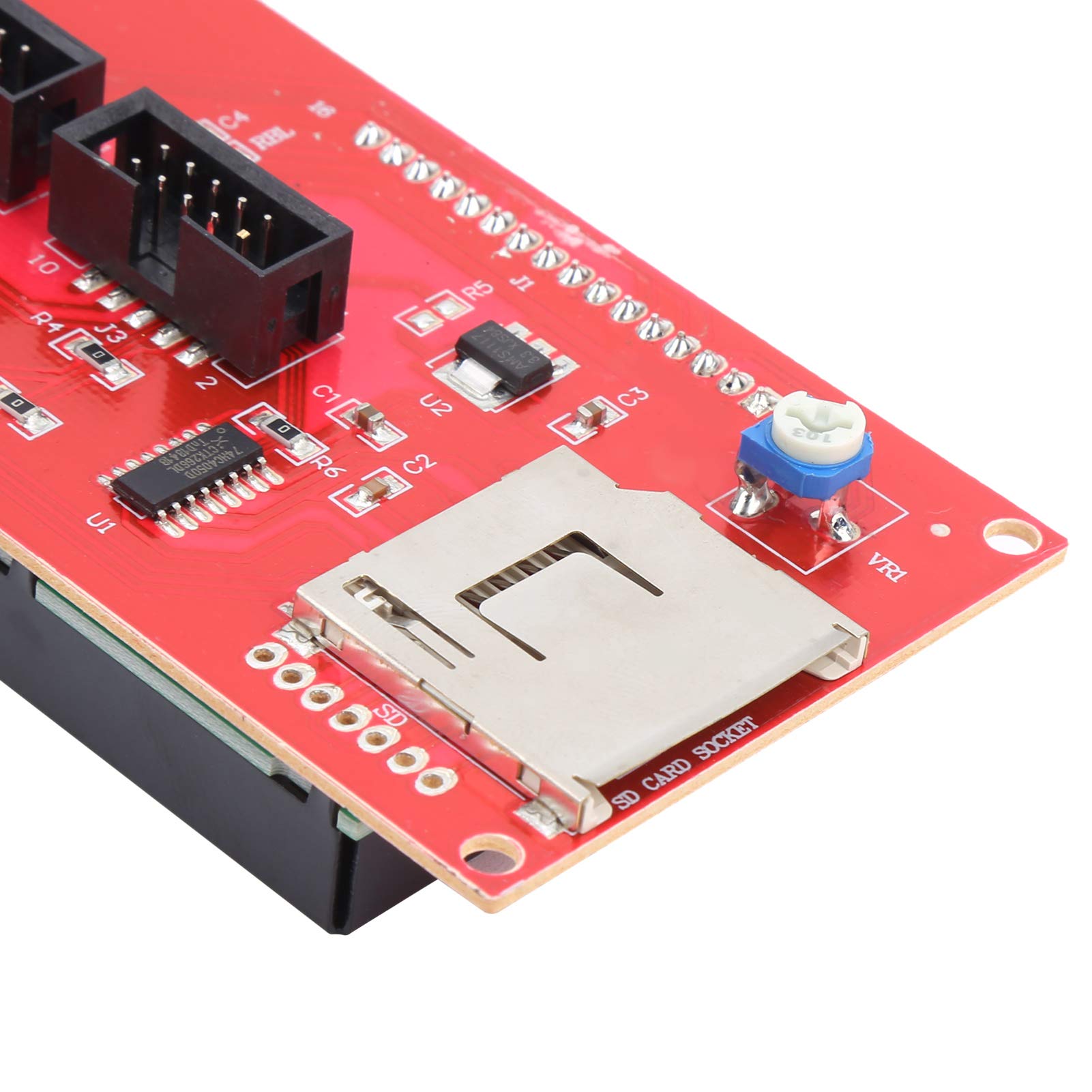 LCD Control Panel,Intelligent LCD Display Motherboard Module2004 Control Panel LCD Control Module with Memory Card Reader 4