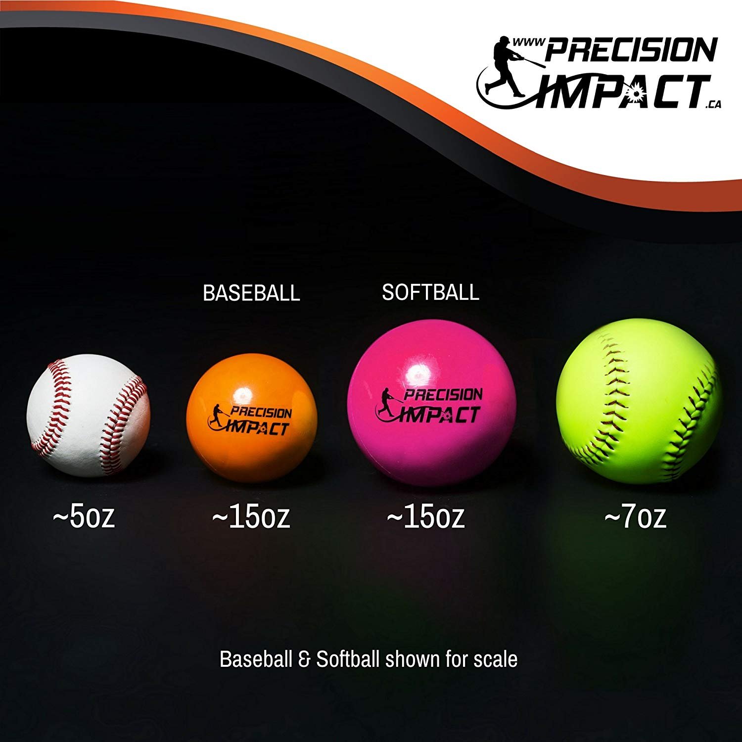 PRECISION IMPACT Slugs: Heavy Weighted 15oz Baseballs for Hitting; with 1-Year Warranty (6-Pack) 2