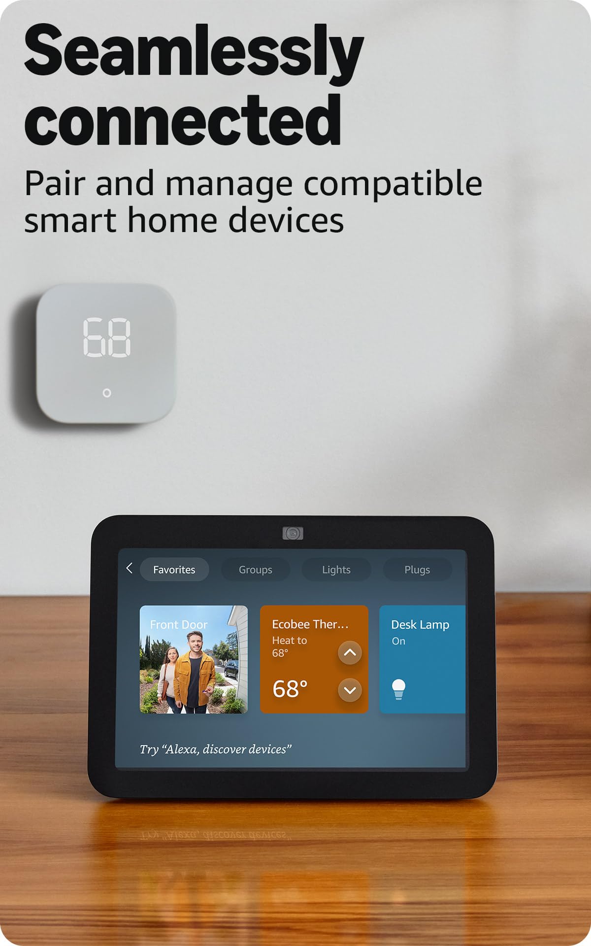 Like-New Amazon Echo Show 8, With Spatial Audio, Smart Home Hub, ideal for open living spaces, includes Alexa, Charcoal 6