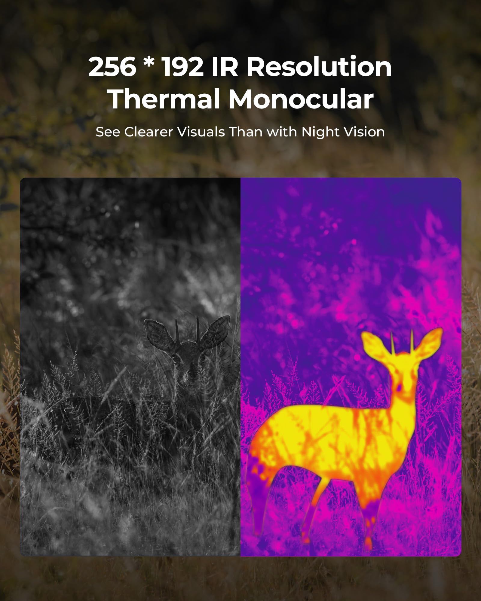 TOPDON TS004 Thermal Imaging Monocular, 320 x 240 TISR 256 x 192 IR Resolution, Supported Wireless Connection, 13mm 50Hz Thermal Night Vision with 11h Battery Life, IP67 Monocular for Hunting 5
