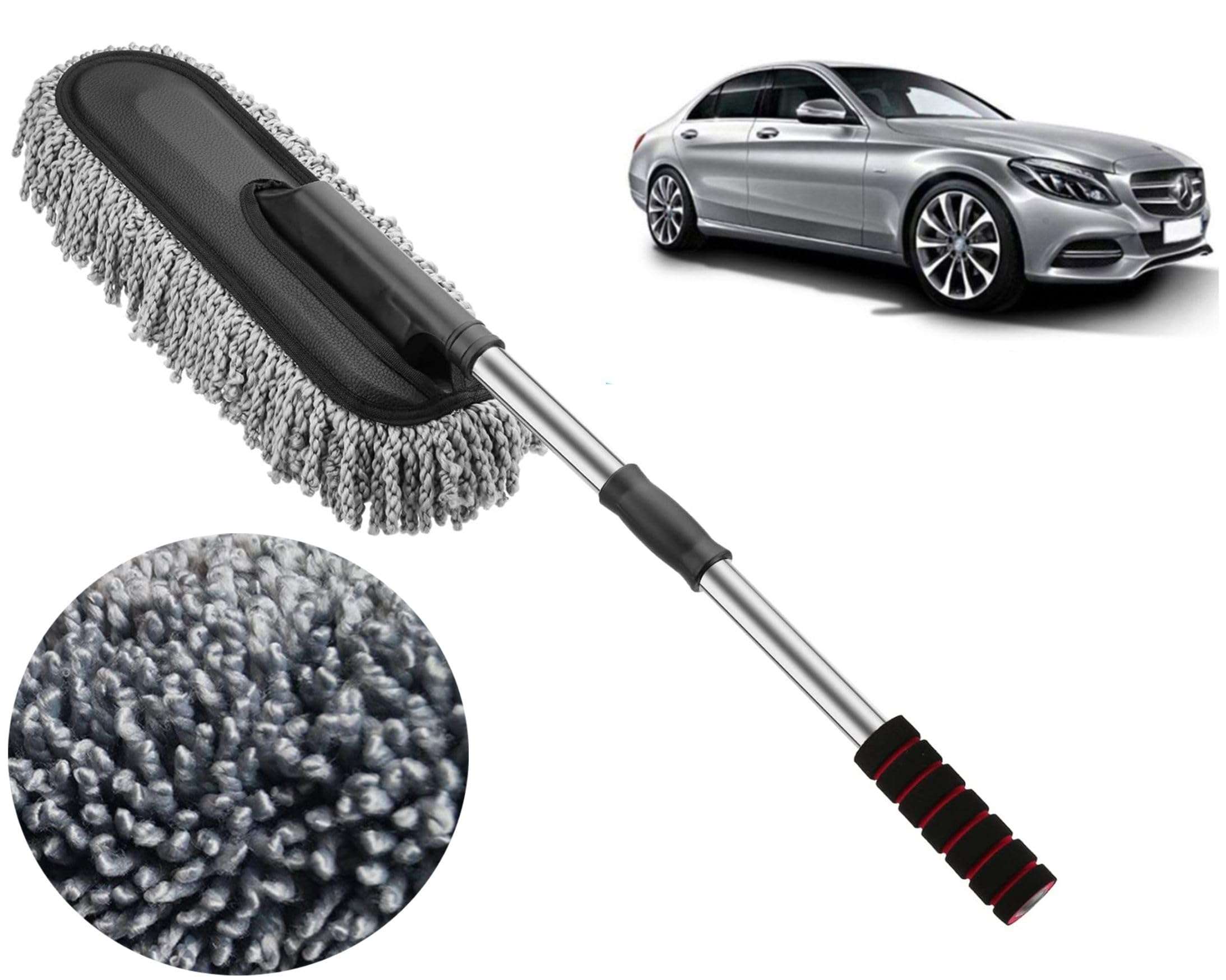 Selifaur Microfiber Flexible Duster Car Wash | Car Cleaning Accessories | Microfiber | Brushes | Dry/Wet Home, Kitchen, Office Cleaning Brush with Expandable Handle for C200 1