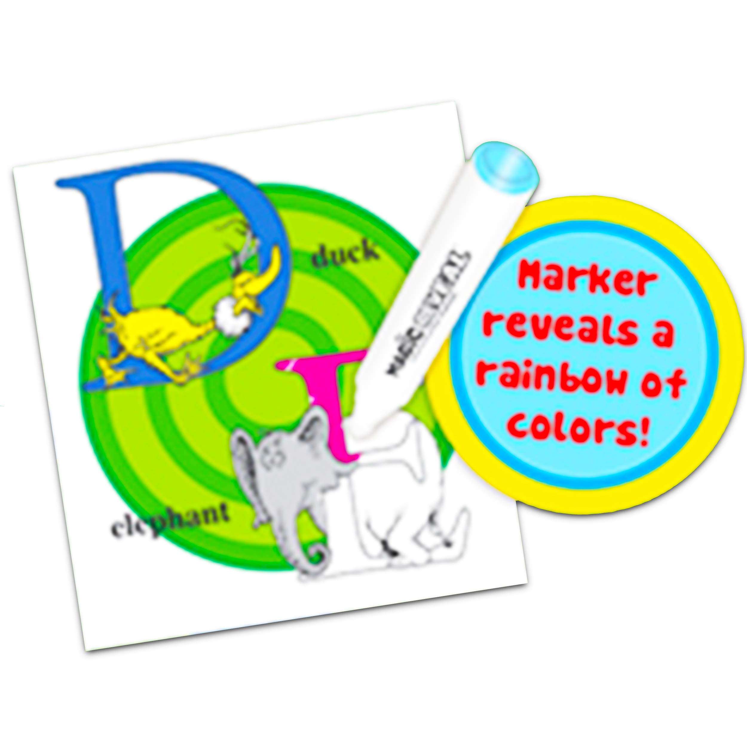 Dr. Seuss Coloring Book Bundle Dr. Seuss Activity Set - 4 Pack Dr. Seuss Magic Reveal Coloring Book with Alphabet Stickers Featuring Green Eggs and Ham, Horton Hears a Who, and More,Dr. Seuss Crafts 2
