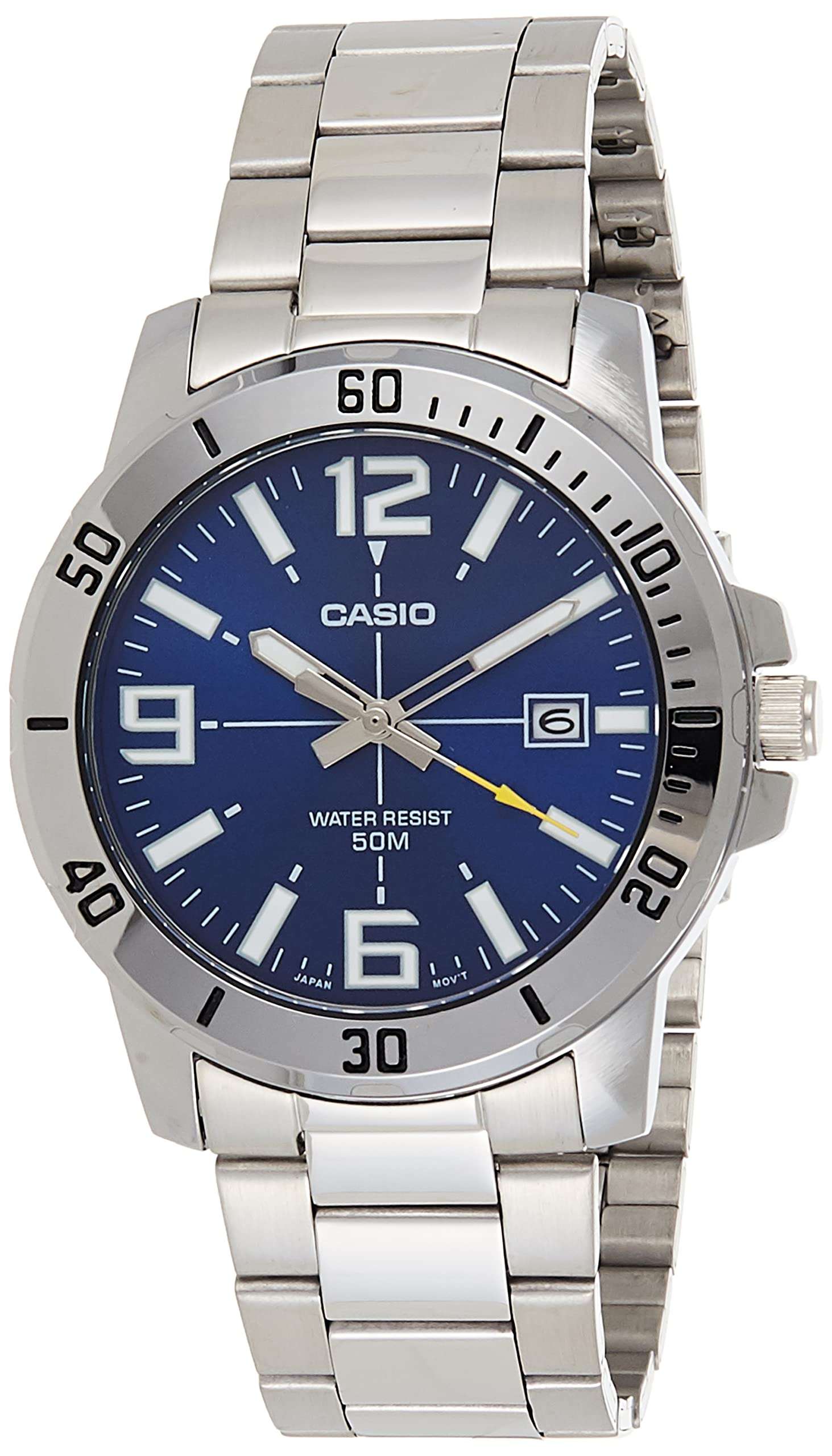 Casio Men's Diver Style Stainless Steel Watch (Model: MTPVD01D-2BV) (Blue Dial) 1