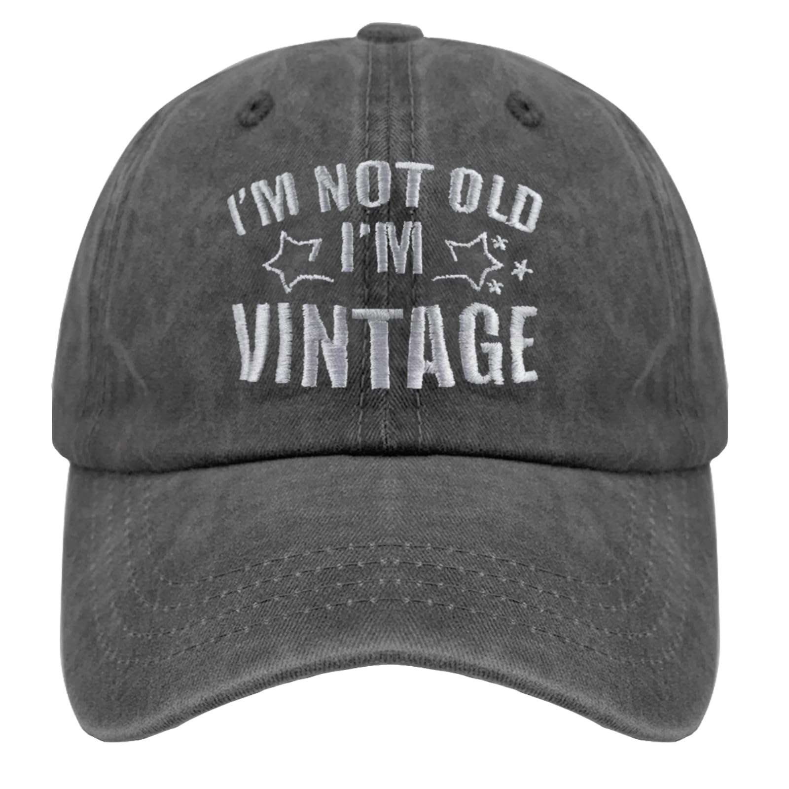 I'm Not Old I'm Vintage Sun Hat Dad Hats Pigment Black Womens Trucker Hat Gifts for Women Golf Hats 1