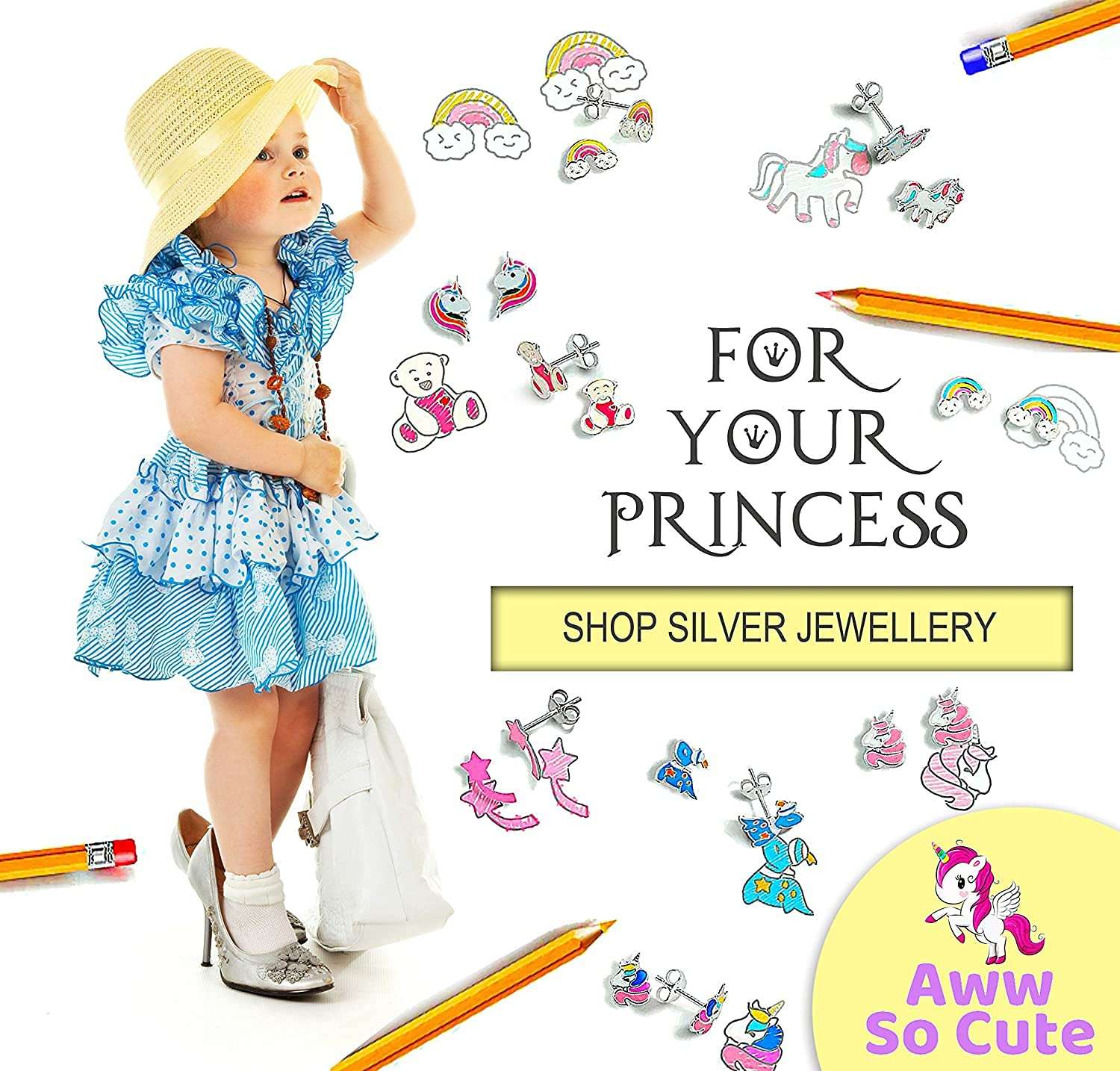 Aww So Cute 925 Sterling Silver Hypoallergenic Star Hoop Earrings for Babies, Kids & Girls | Diwali Gift/Birthday Gift | Comes in a Gift Box | 925 Stamped with Certificate of Authenticity | ER1319 2