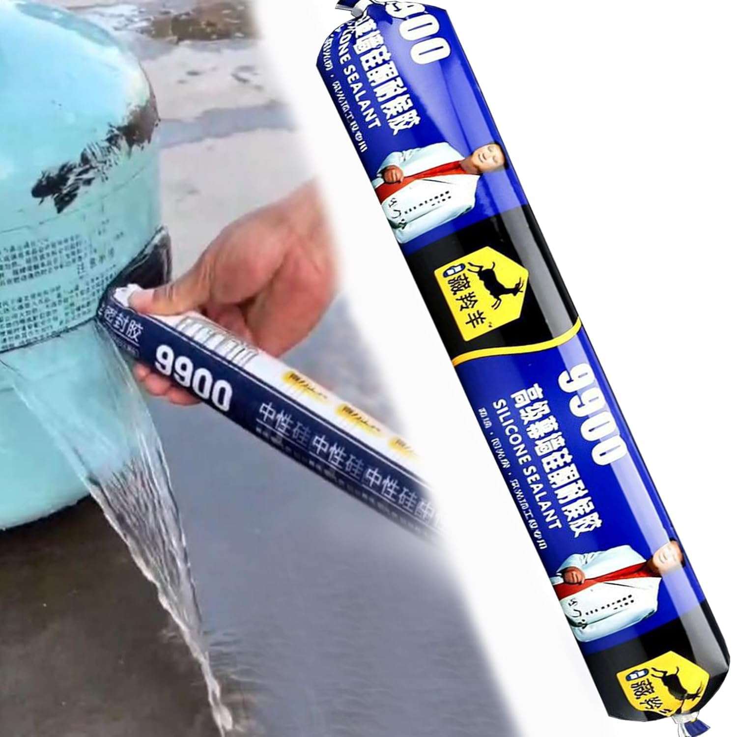 ZEVESTY Waterproof Silicone Sealant 750Gm Long-Lasting Protection Fast Fixing Fast Drying Roof Adhesive Leakage Quick Repair Adhesives Sealants For Roof, Concrete, Watertank, Iron Galvanized 1