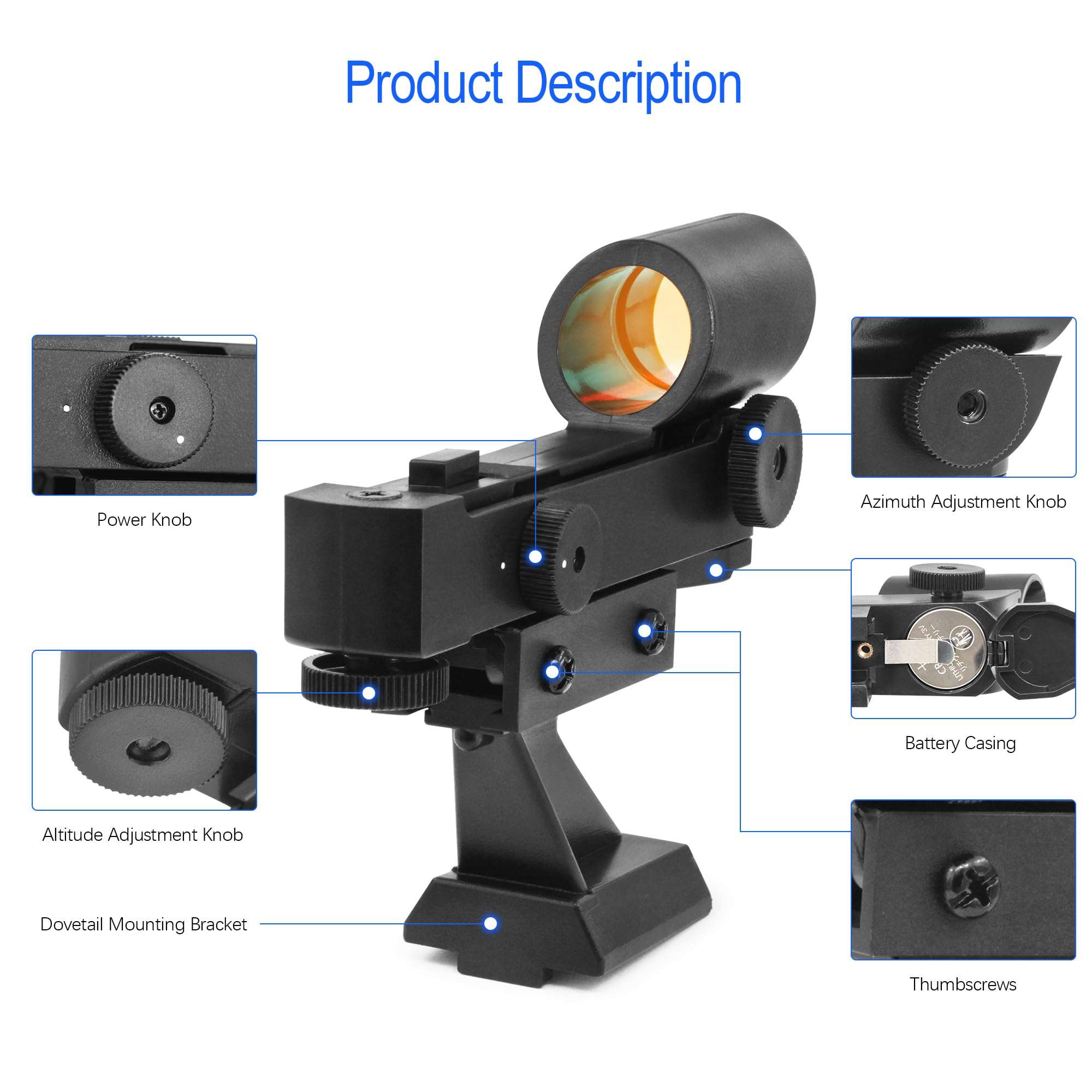 Astromania Finderscope Starpointer for Astronomical Telescopes with Slide-in Bracket 2