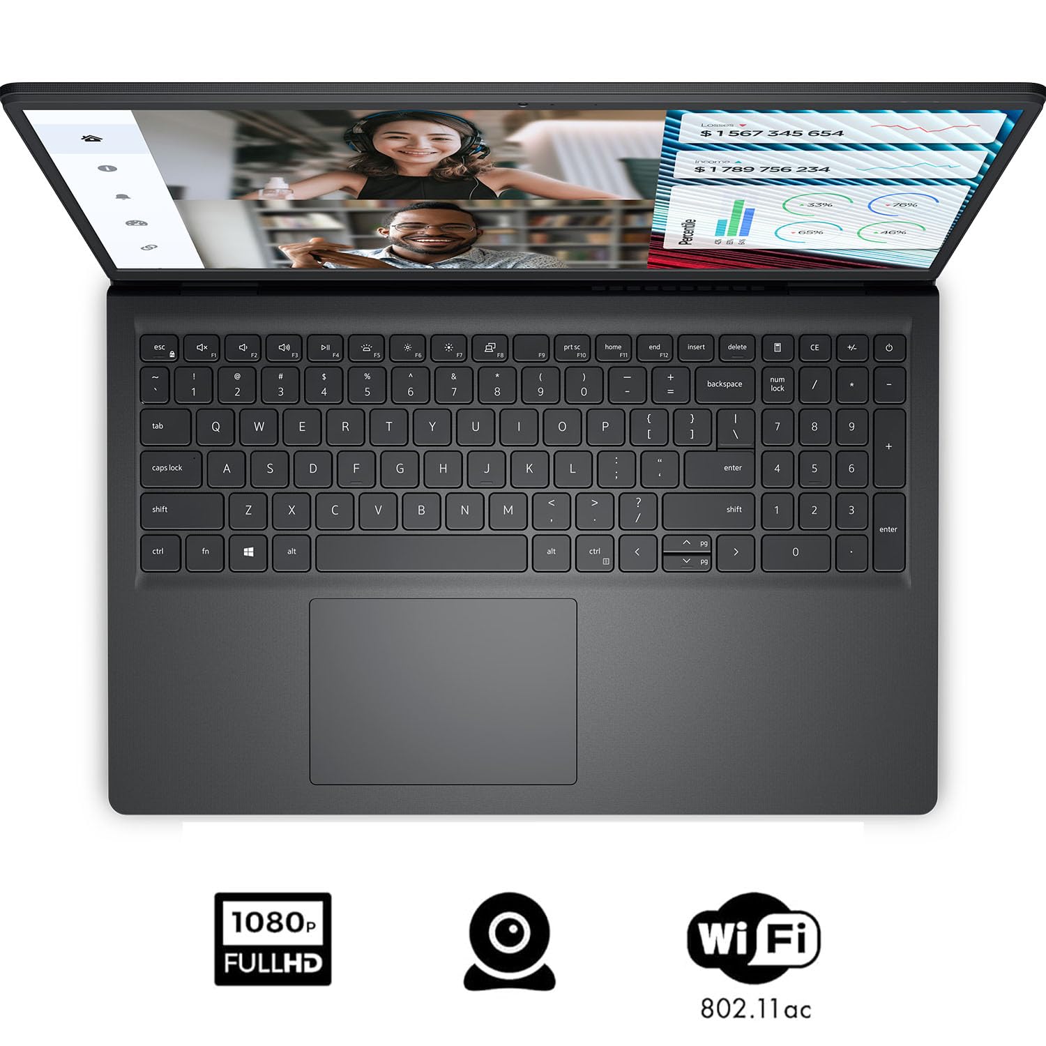 Dell Vostro 3520 Business 15.6'' Laptop, Intel Core i5-1235U (Beats i7-1195G7), 64GB RAM, 2TB SSD, FHD Display, RJ-45, SD Card Reader, Webcam, HDMI, Wi-Fi, Windows 11 Pro, w/WOWPC Bundle 5