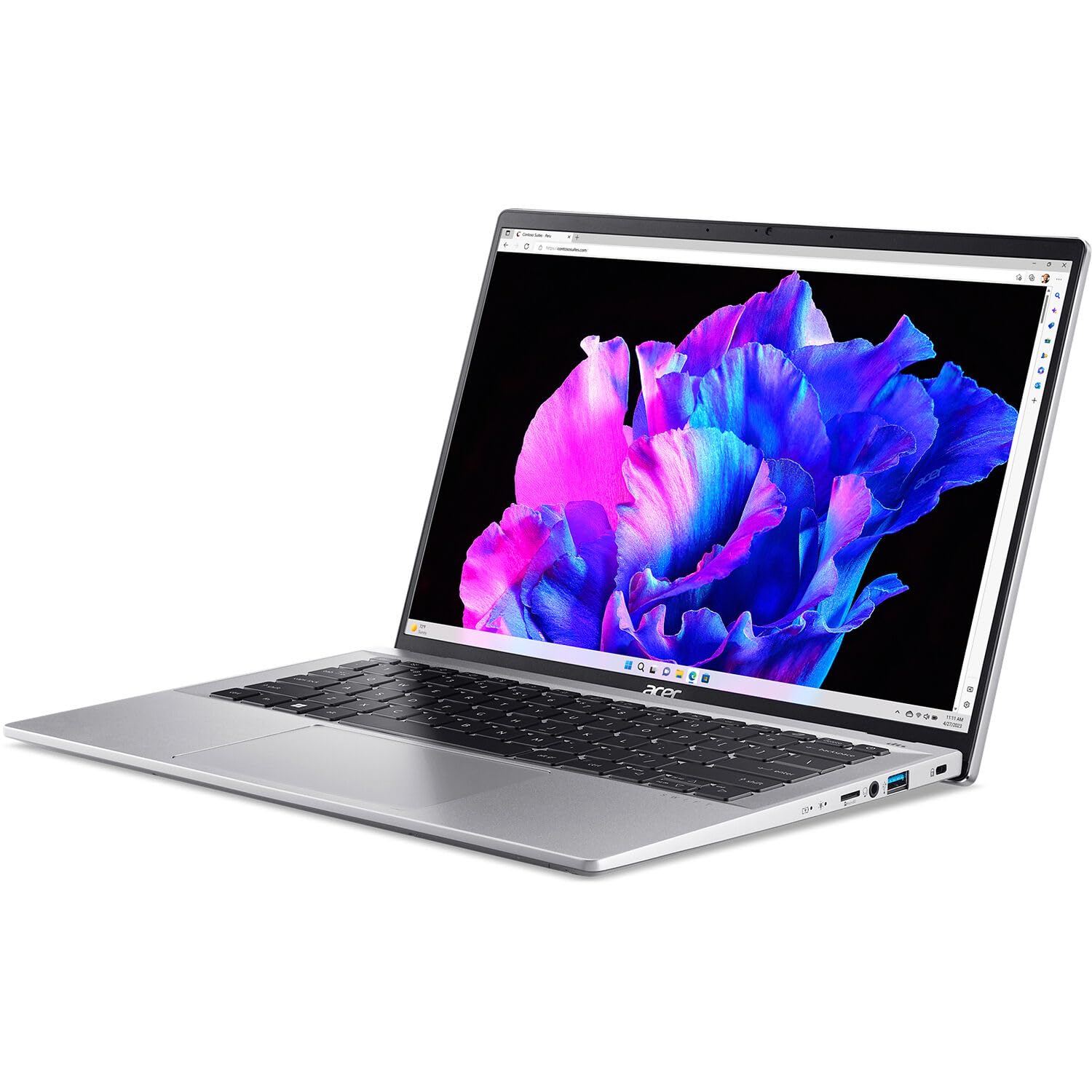 acer Swift Go 14 Laptop, Intel 16-Core Ultra 7 155H, 14"" 2.8K IPS Display, Intel Arc Graphics, 16GB LPDDR5 1TB SSD, Backlit KB, Fingerprint, Thunderbolt 4, WiFi 6E, HDMI 2.1, Win11 Home, Pure Silver 3