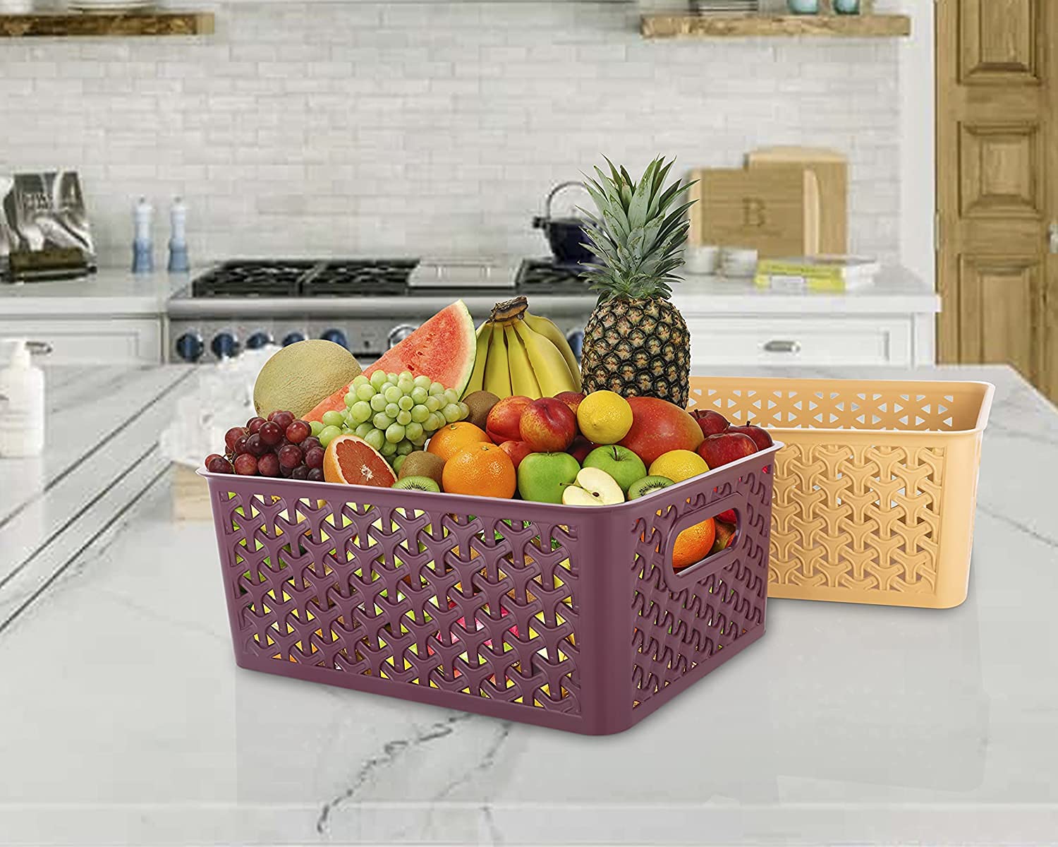 Craft INDIA3 PCS Baskets Without Lid for Kitchen | Vegetables | Toys | Accessories 4