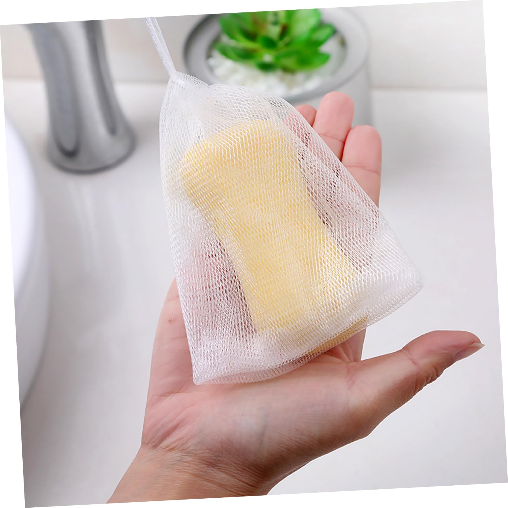 MERRYHAPY 40pcs Soap Bag Soap Net Herbal Bath Soap Face Wash Bath Bubble Machine Bar of Soap Foaming Soap Dispenser Exfoliating Soap Pocket Refill Wonder Wipes Ginger Soap Liquid Sack Nylon 4