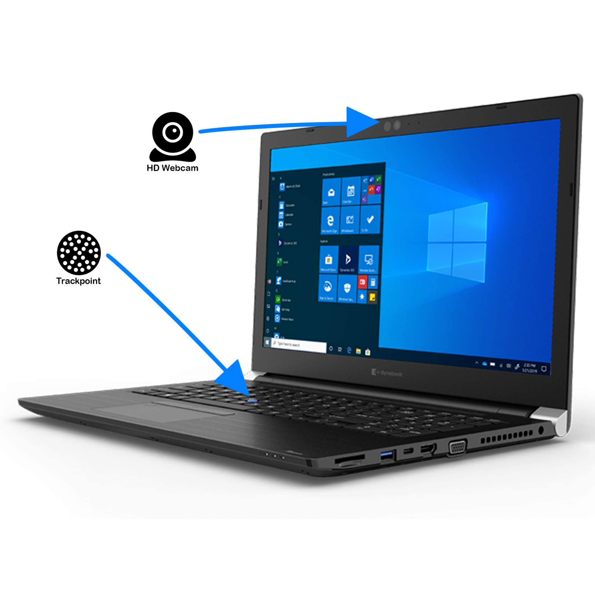 Toshiba 2022 Dynabook Tecra A50-J 15.6" Business Laptop Computer, Intel Quad-Core i9-12900H up to 4.7GHz, 32GB DDR4 RAM, 1TB PCIe SSD, DVDRW, WiFi 6, Bluetooth 5, Windows 10 Pro, iPuzzle Type-C HUB 4