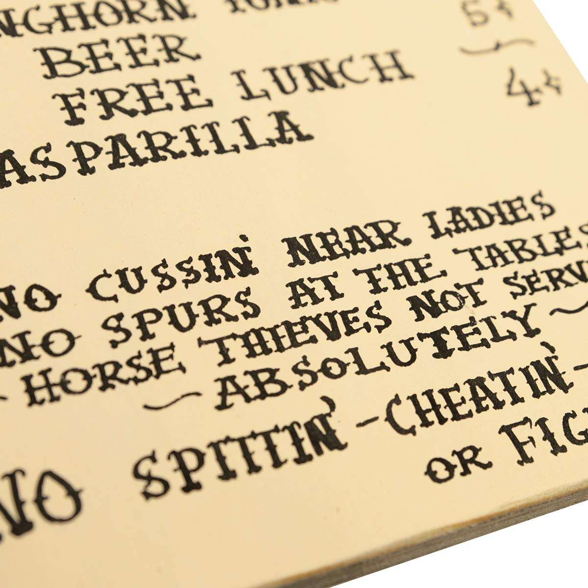 Treasure Gurus Rustic Wood Saloon Menu Wall Sign Vintage Western Decor Hanging Bar Pub Man Cave Garage Plaque 4