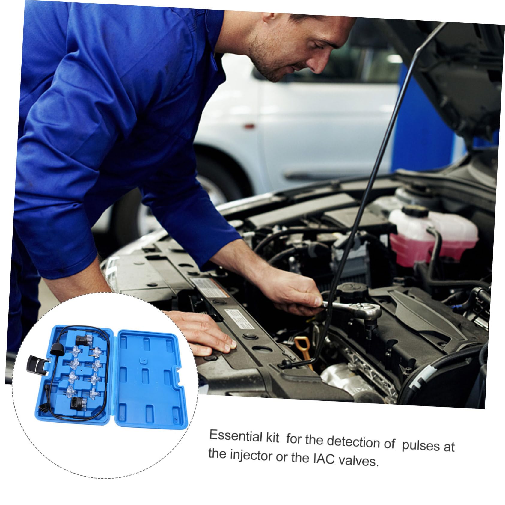 VOSAREA 11-Piece Car Repair Tool Set Circuit Tester Injector Pulse Tester Kit Long-Lasting for Mechanics 6