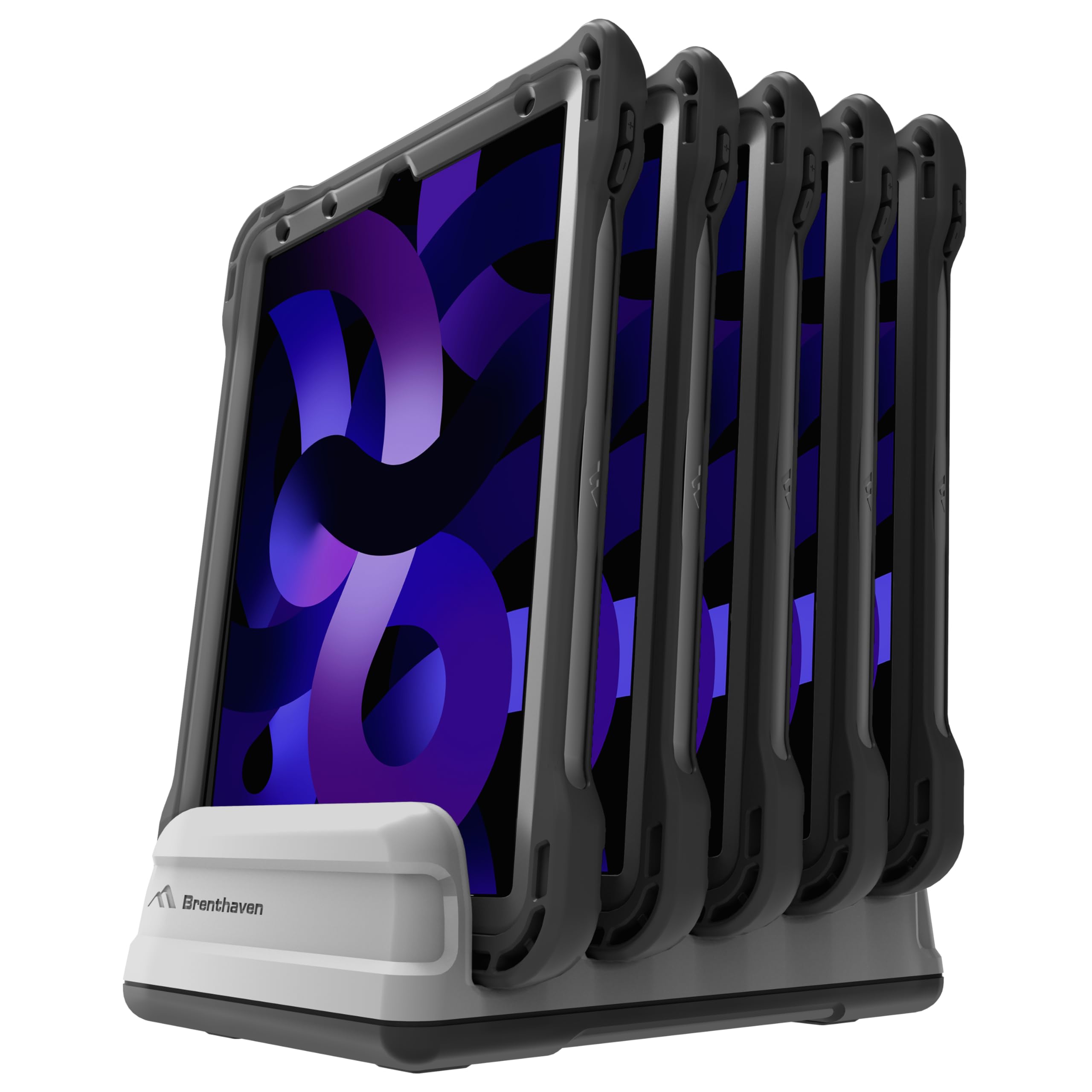 Brenthaven Power5 Cable-Free Charging Station Kit for iPad Air and iPad Pro – Power + Protection in One Includes Protect+ iPad Cases & Cable-Free Adapters, 100W Fast Charger for Multiple Devices 1
