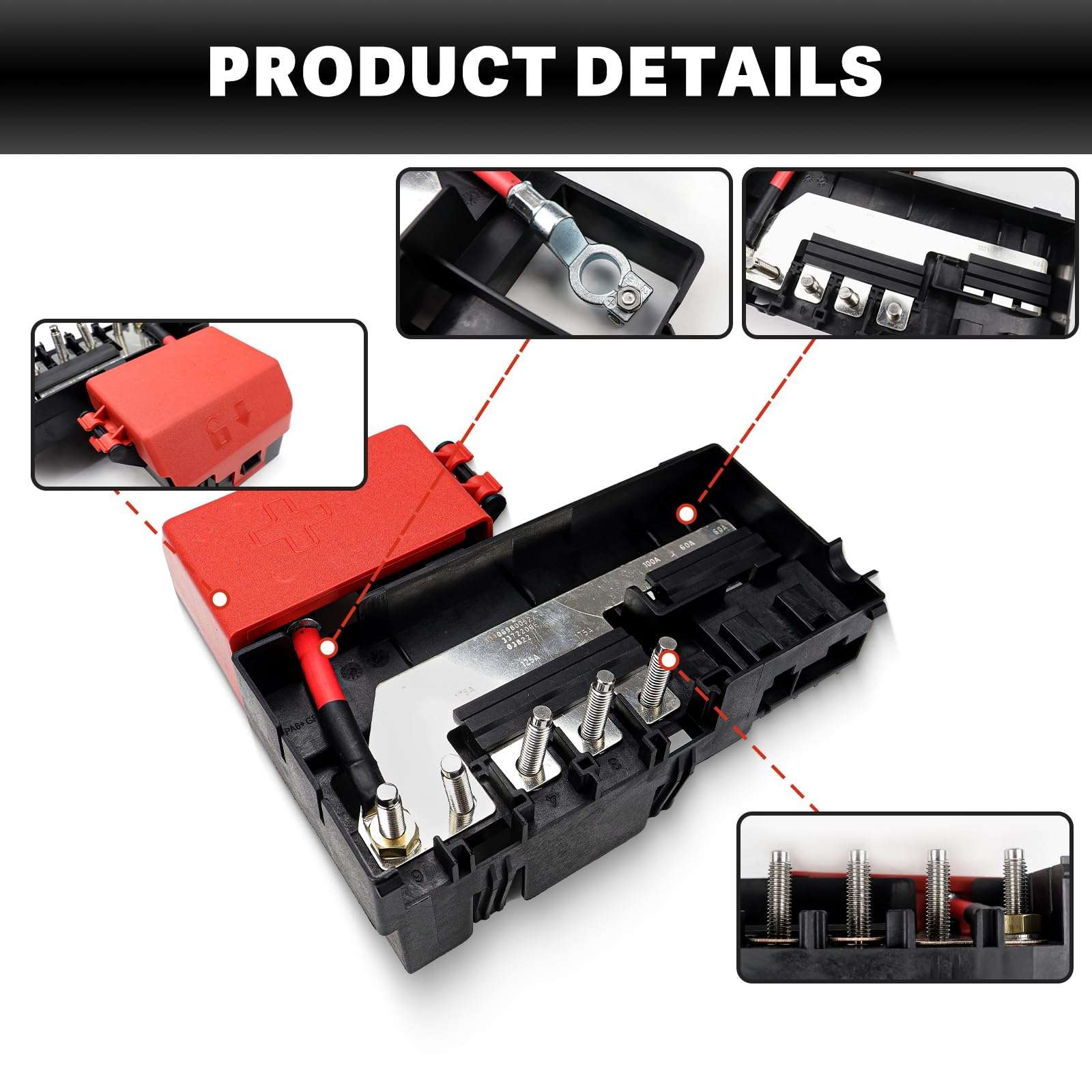 USTAR 84354716 Battery Distribution Fuse Block Compatible with 2015-2020 Chevy Suburban Tahoe GMC Yukon Escalade, 2014-2016 Chevy Silverado GMC Sierra 1500, 2015-2016 Silverado Sierra 2500 HD 3500 HD 5