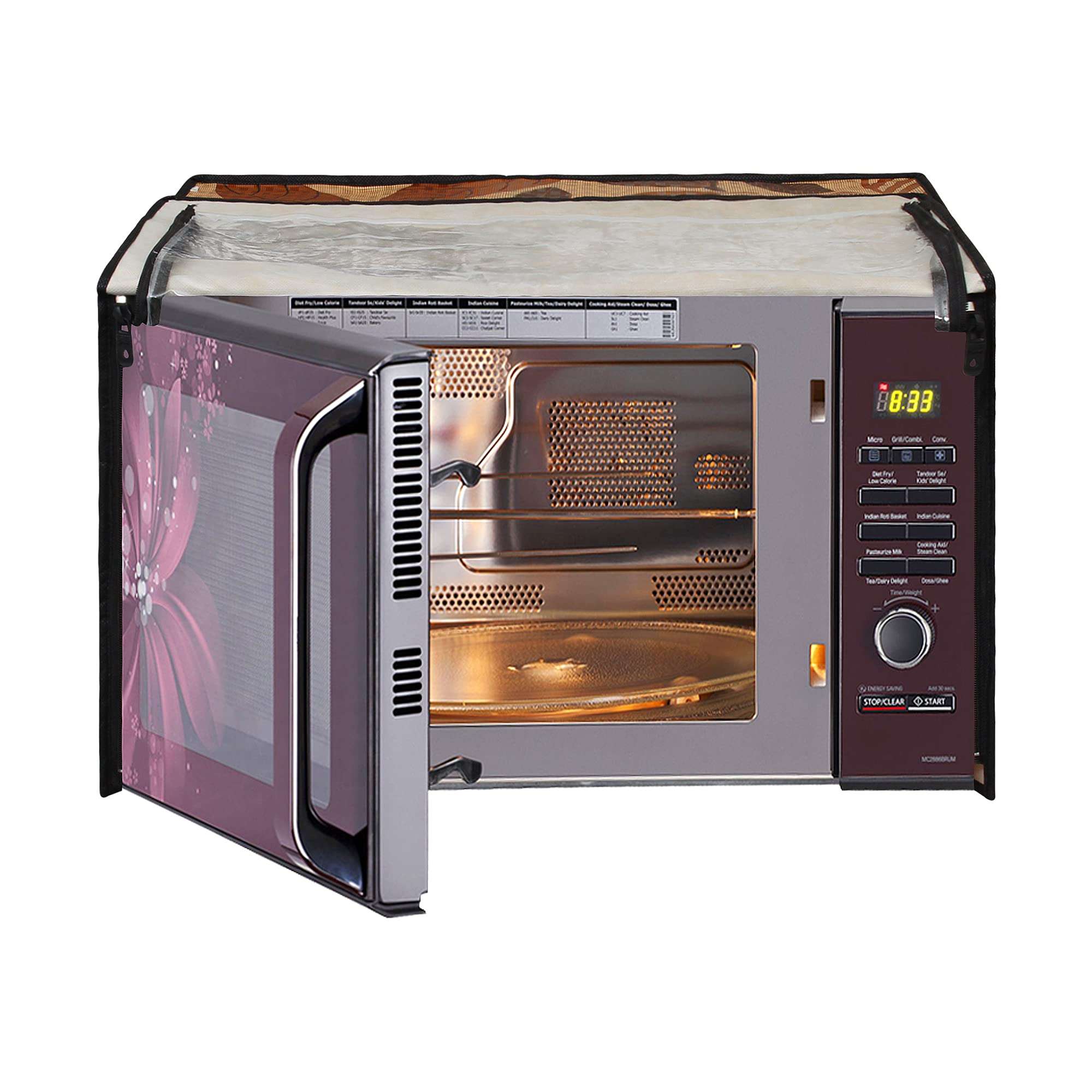 Lithara Printed Waterproof Microwave Oven Cover for 32L CE117PC-B2/XTL | Sams19 (Multicolor) 4