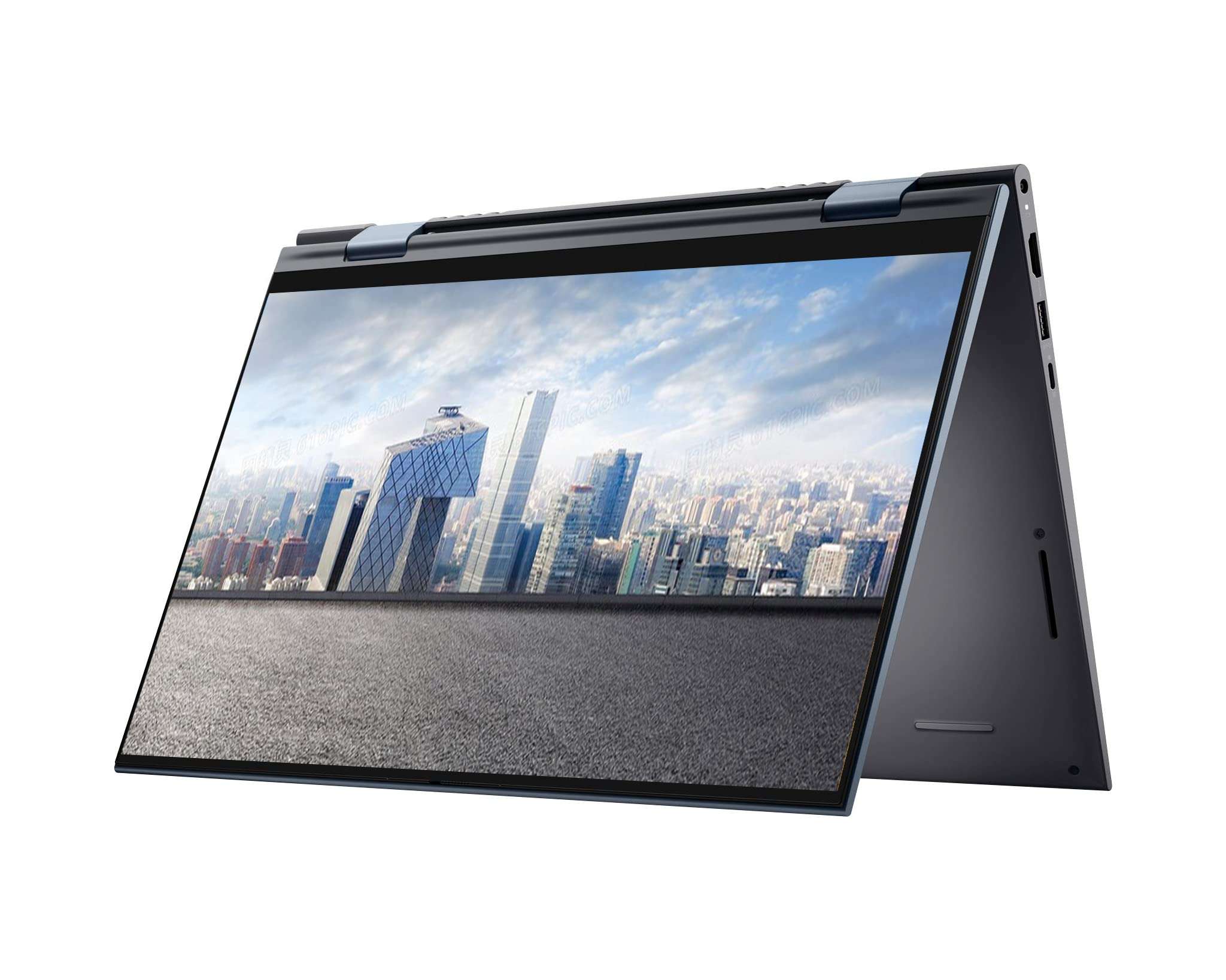 DELL 2022 Inspiron 7415 2-in-1Touchscreen Business Laptop, 14" Full HD, AMD Ryzen 7 5700U (8 cores), 32GB RAM, 2TB PCIe SSD, HDMI, WiFi 6, FP Reader, Backlit KB, Windows 11 Enterprise, Blue 5