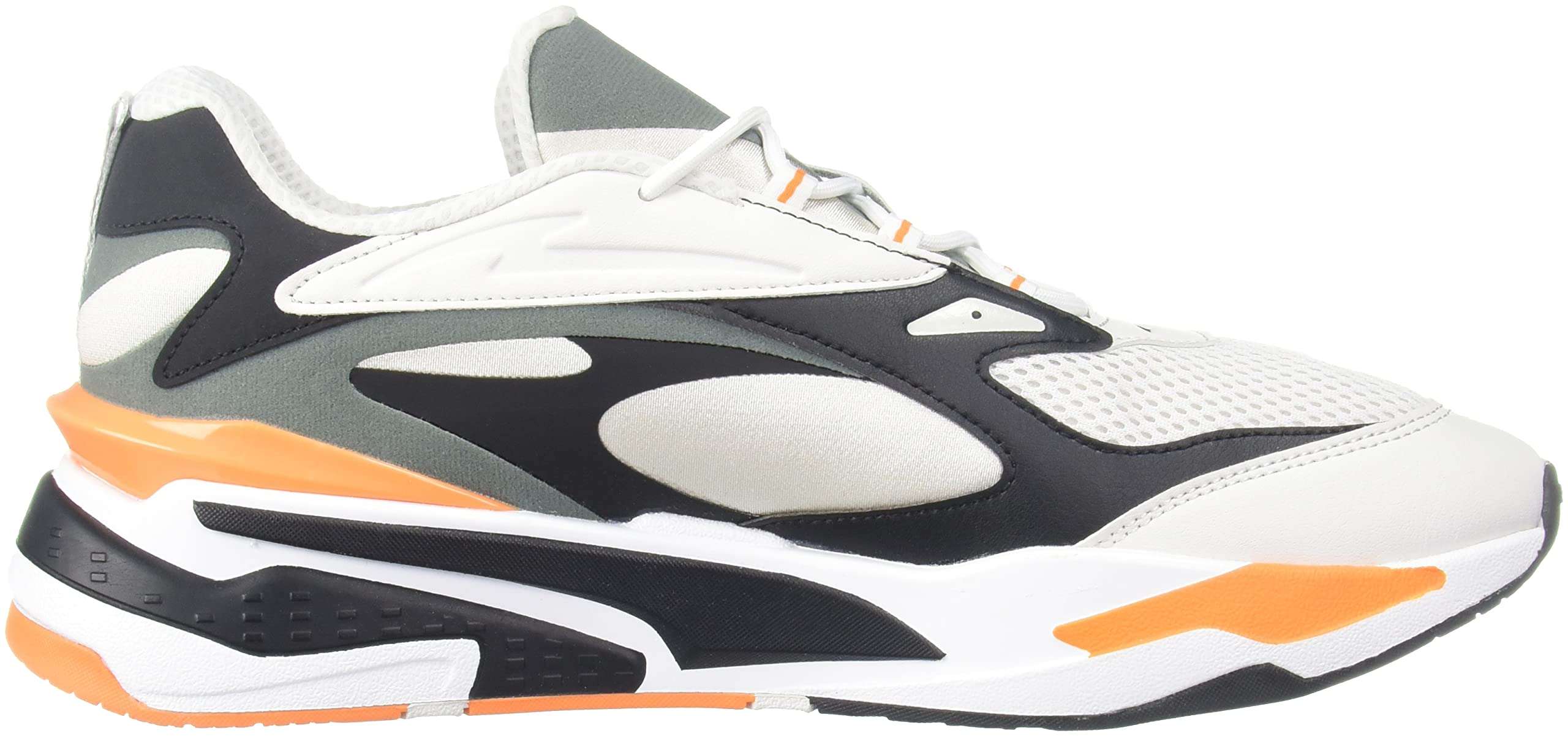 Puma Unisex RS-Fast Sneaker, Nimbus Cloud Black-Vibrant Orange, 3 5