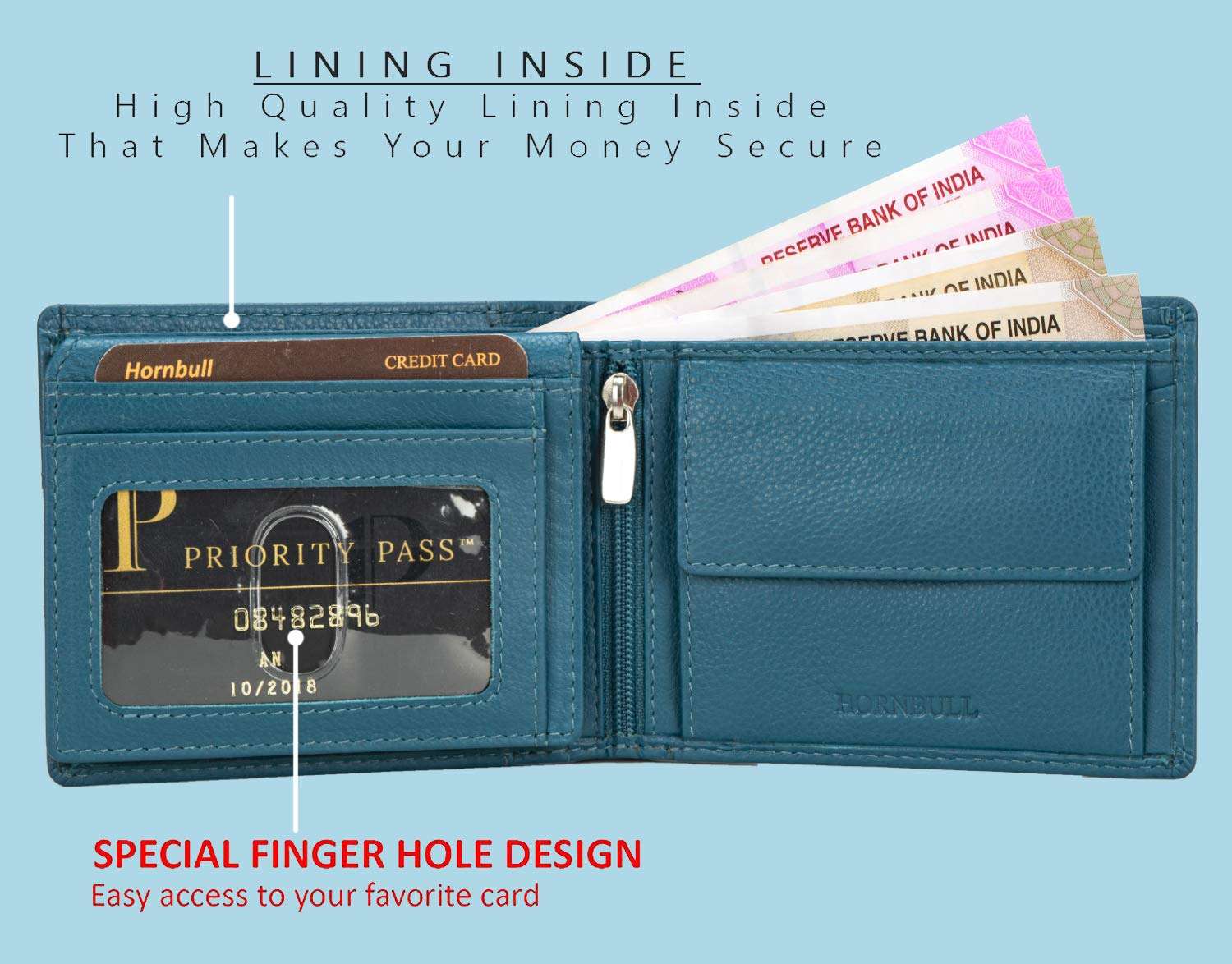 HORNBULL Eddie Leather Wallet for Men | Wallets Men with RFID Blocking | Mens Wallet (Brown + Pen) 2