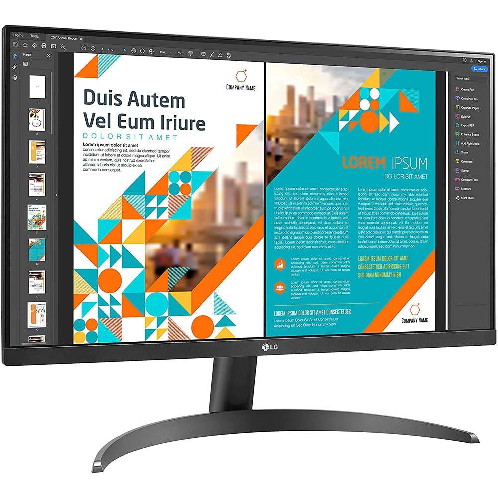 LG 24QP500-B 24 Inch QHD (2560 x 1440) IPS Display Monitor with HDR 10 and AMD FreeSync Bundle with Deco Gear Mechanical Gaming Keyboard 4