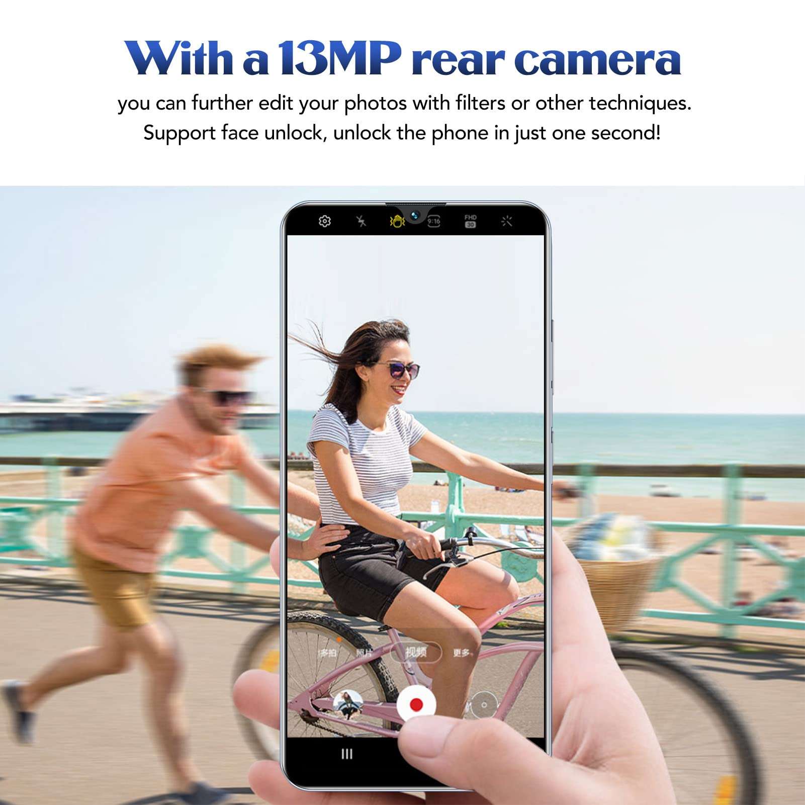 I14pro Max Smartphone Unlocked, 6.1in Android Smartphone 4GB RAM 32GB ROM, 6800mAh Mobile Phone with Rear 16MP Front 8MP Camera(Green)(US) 6