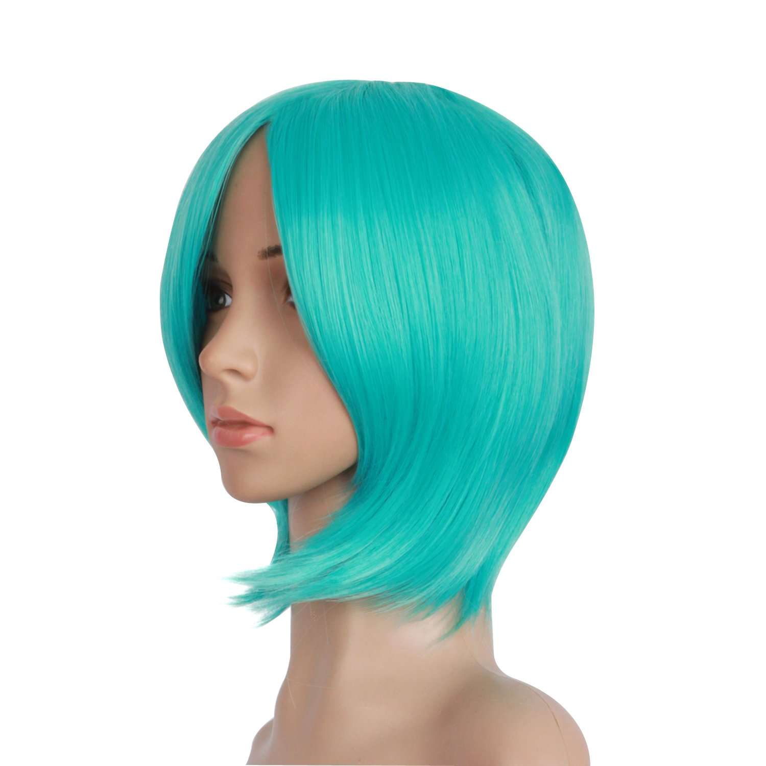 MapofBeauty 47Inch/120cm Fashion Long Straight Cosplay Wig (Mixed Cyan) 5